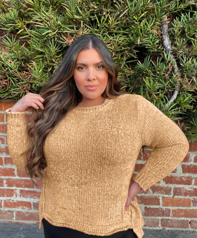 Amalia Long Sleeve Sweater - Nude sold by Miss Lola