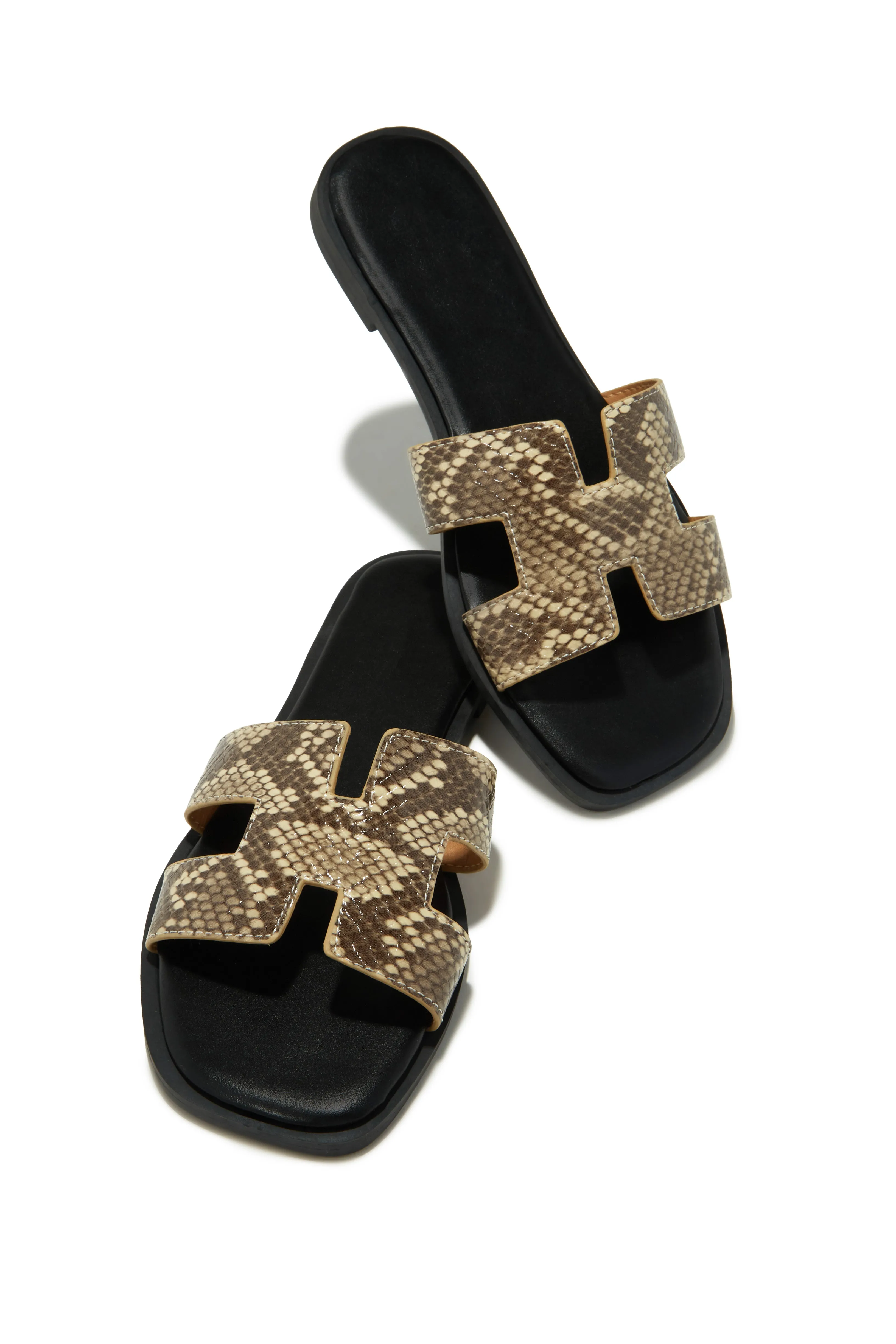 Miraya Slip On Sandals - Snake sold by Miss Lola product image thumbnail 5