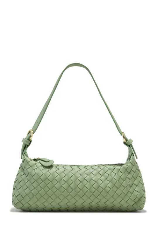Ciani Woven Shoulder Bag - Green sold by Miss Lola