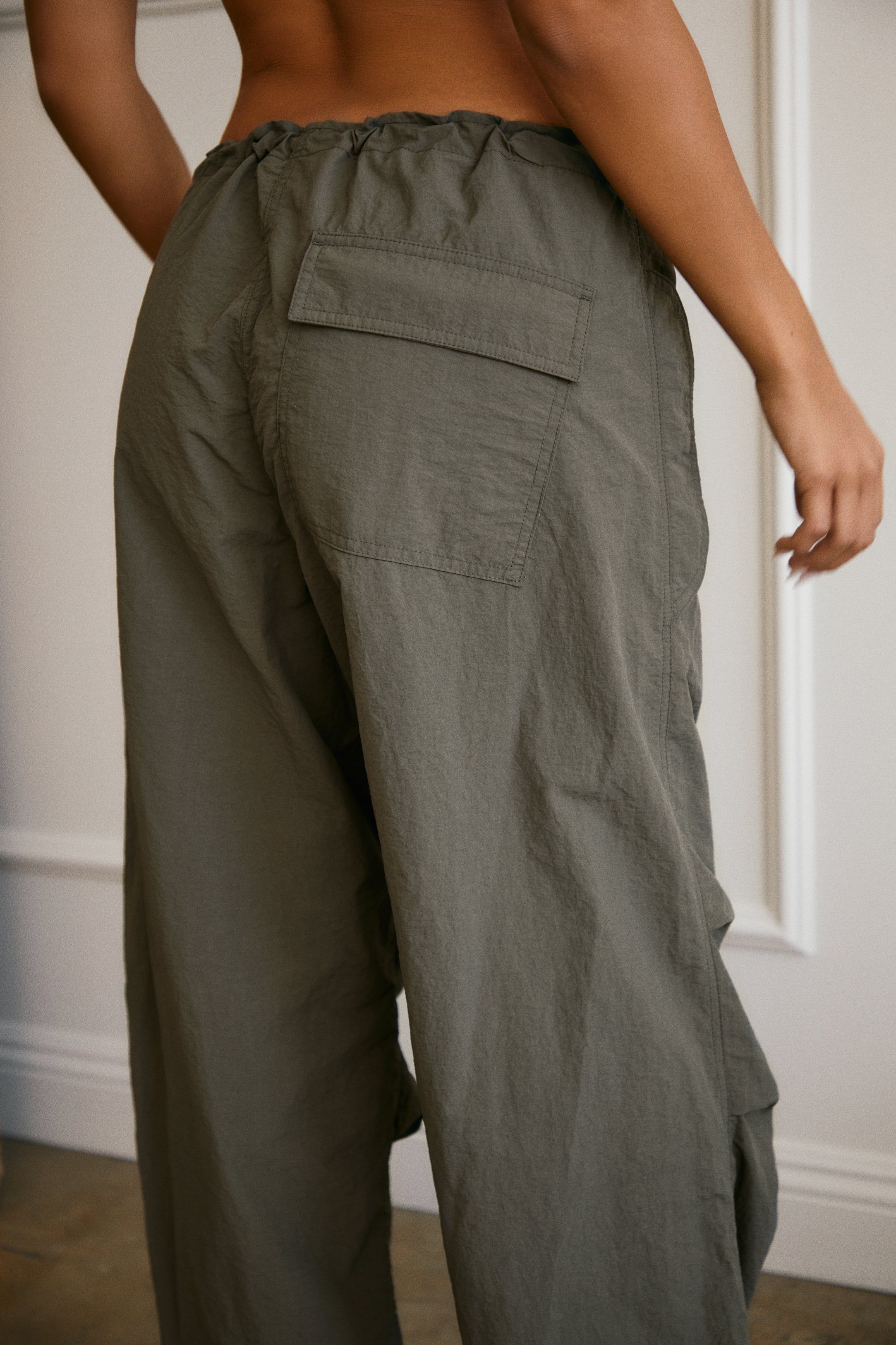 Always Ready Nylon Wide Leg Pant - Olive sold by Miss Lola product image thumbnail 4
