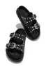 Kenzia Chunky Slip On Sandals - Black sold by Miss Lola