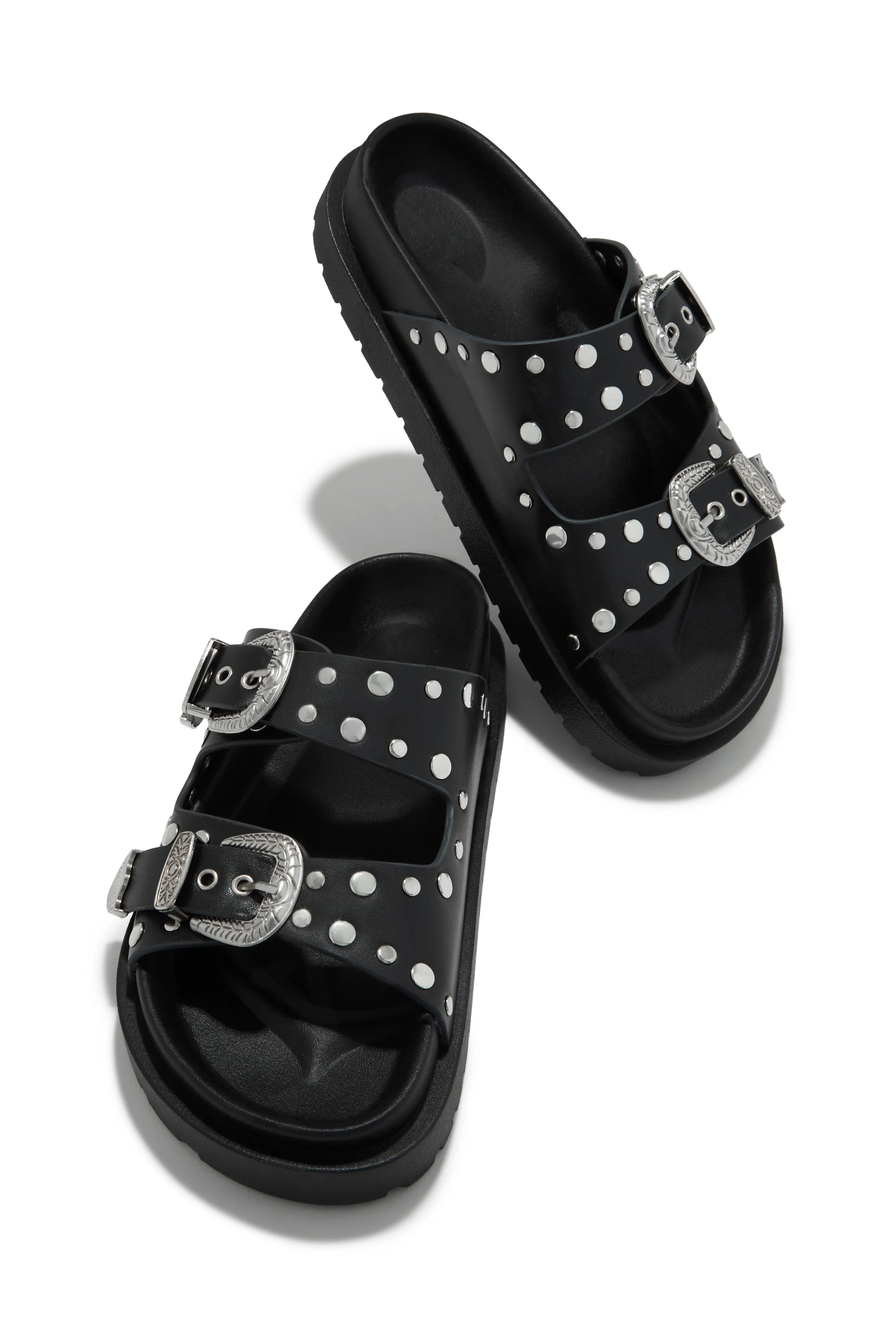 Kenzia Chunky Slip On Sandals - Black sold by Miss Lola product image thumbnail 5