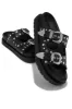 Kenzia Chunky Slip On Sandals - Black sold by Miss Lola