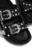 Kenzia Chunky Slip On Sandals - Black sold by Miss Lola