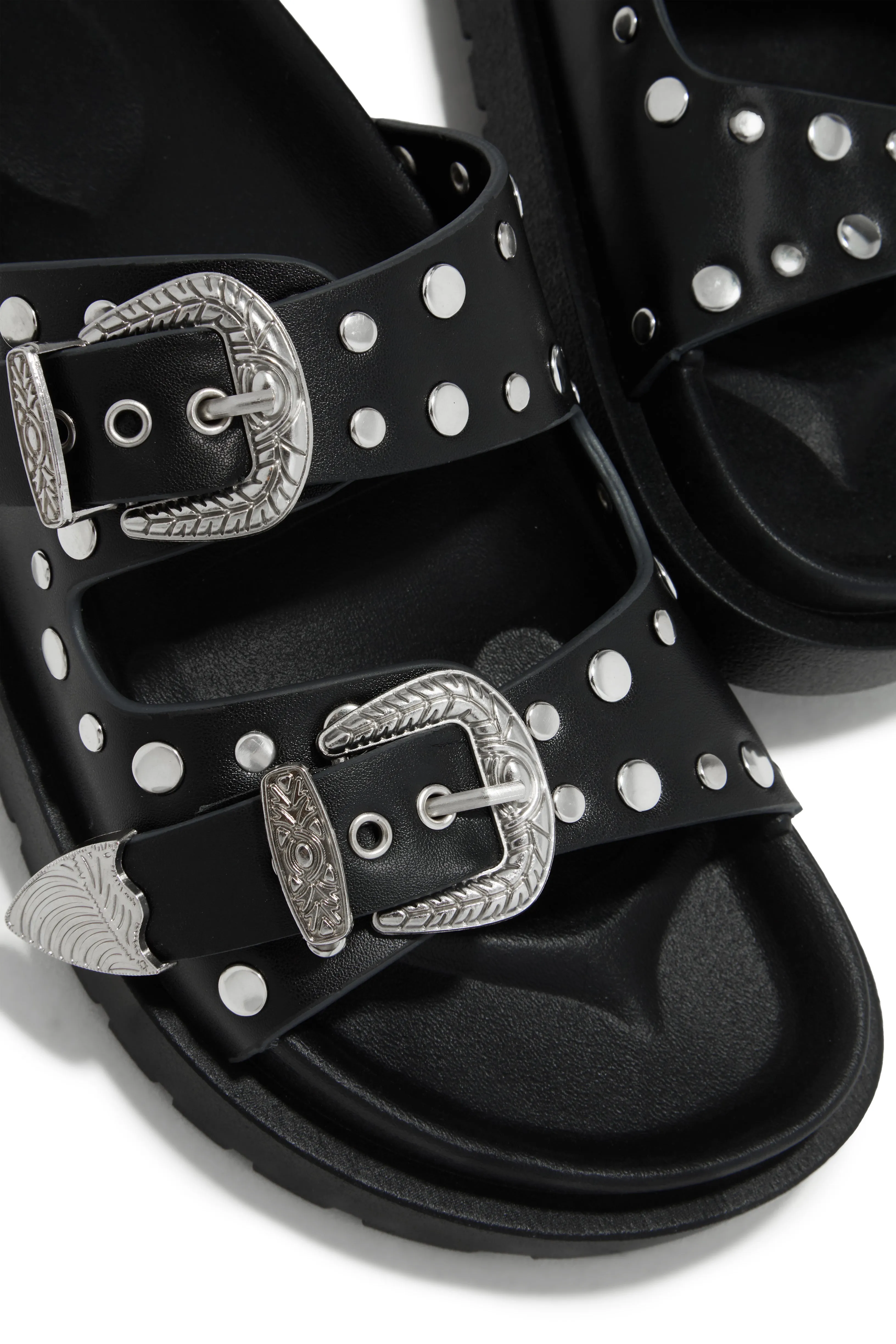 Kenzia Chunky Slip On Sandals - Black sold by Miss Lola product image thumbnail 3