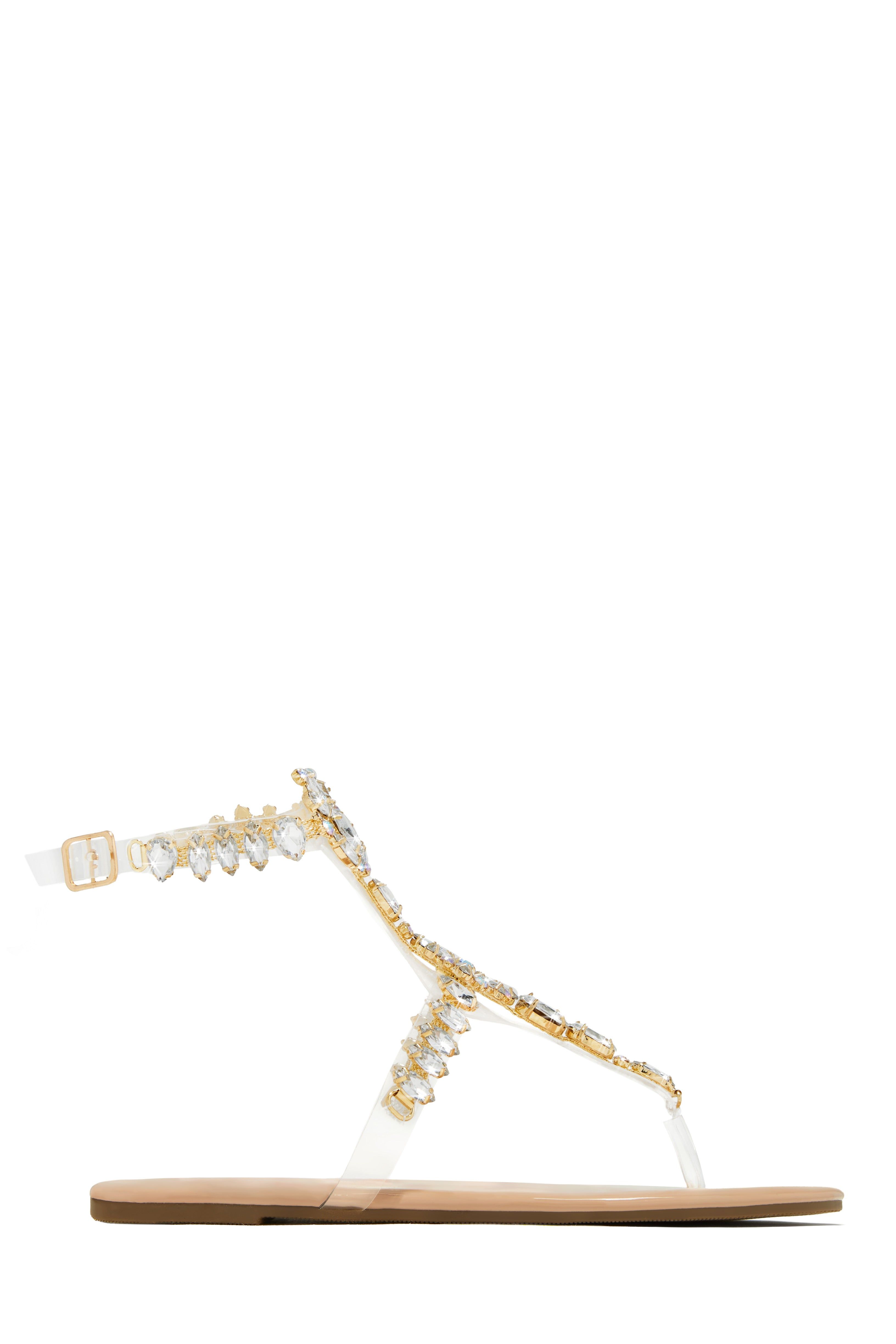 Caicos Resort Embellished Ankle Strap Sandals - Nude sold by Miss Lola product image thumbnail 3