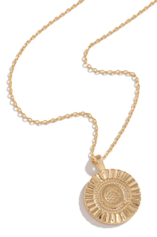 Q Necklace - Gold sold by Miss Lola