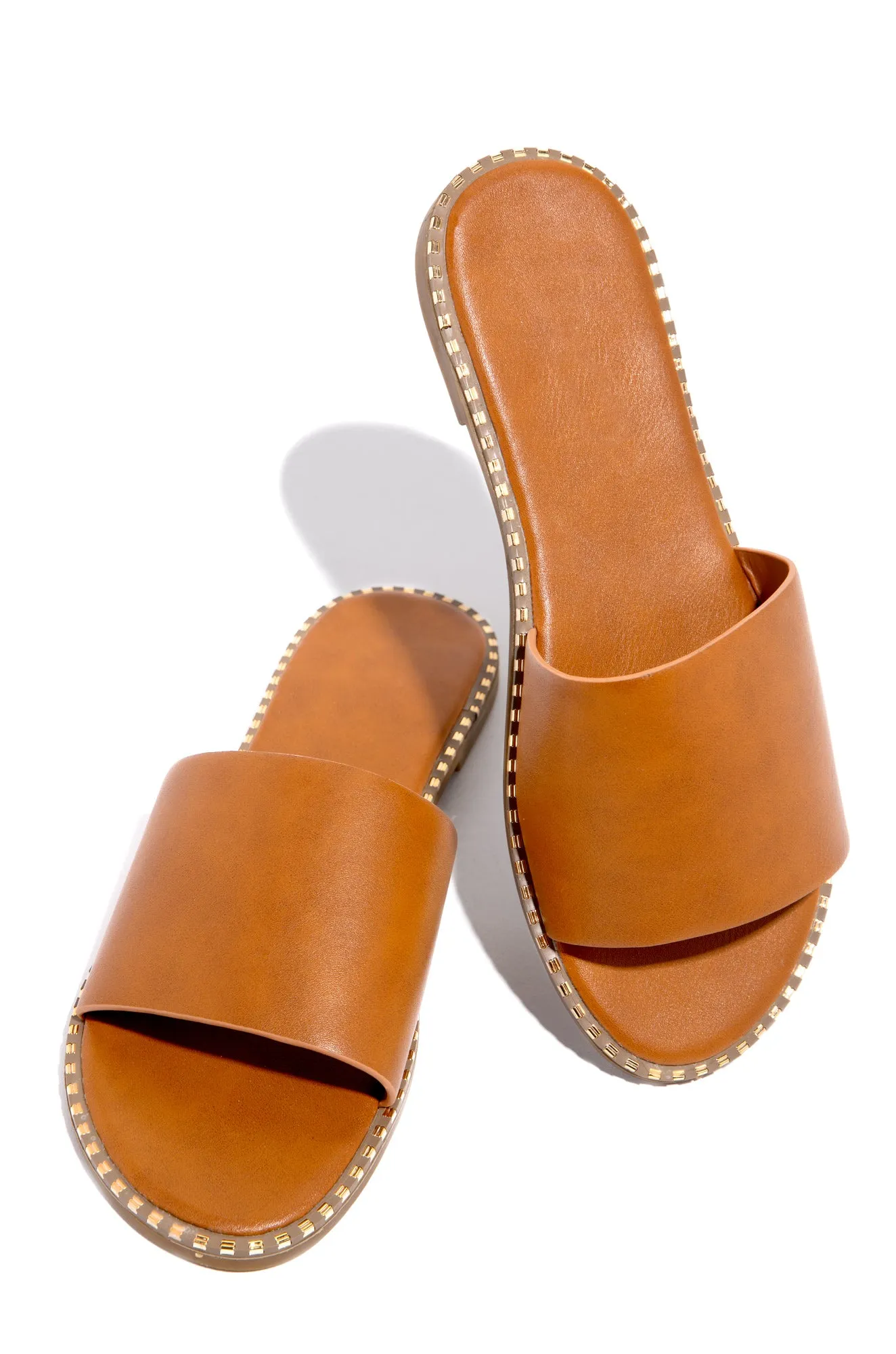 Maui Flat Slip On Sandals - Tan sold by Miss Lola product image thumbnail 5