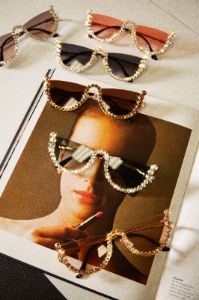 Hot Attitude Embellished Sunglasses - Orange sold by Miss Lola
