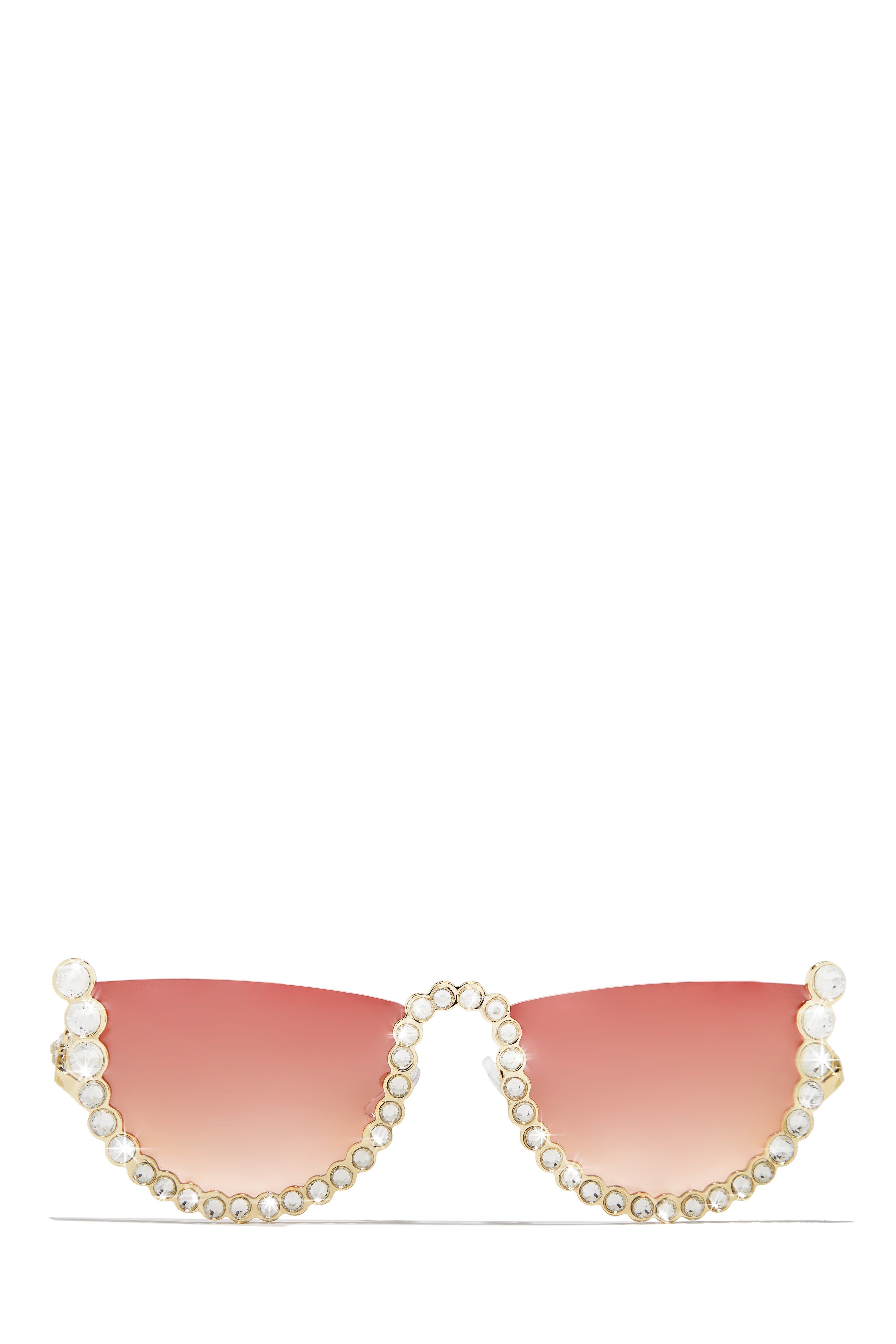 Hot Attitude Embellished Sunglasses - Orange sold by Miss Lola product image thumbnail 3