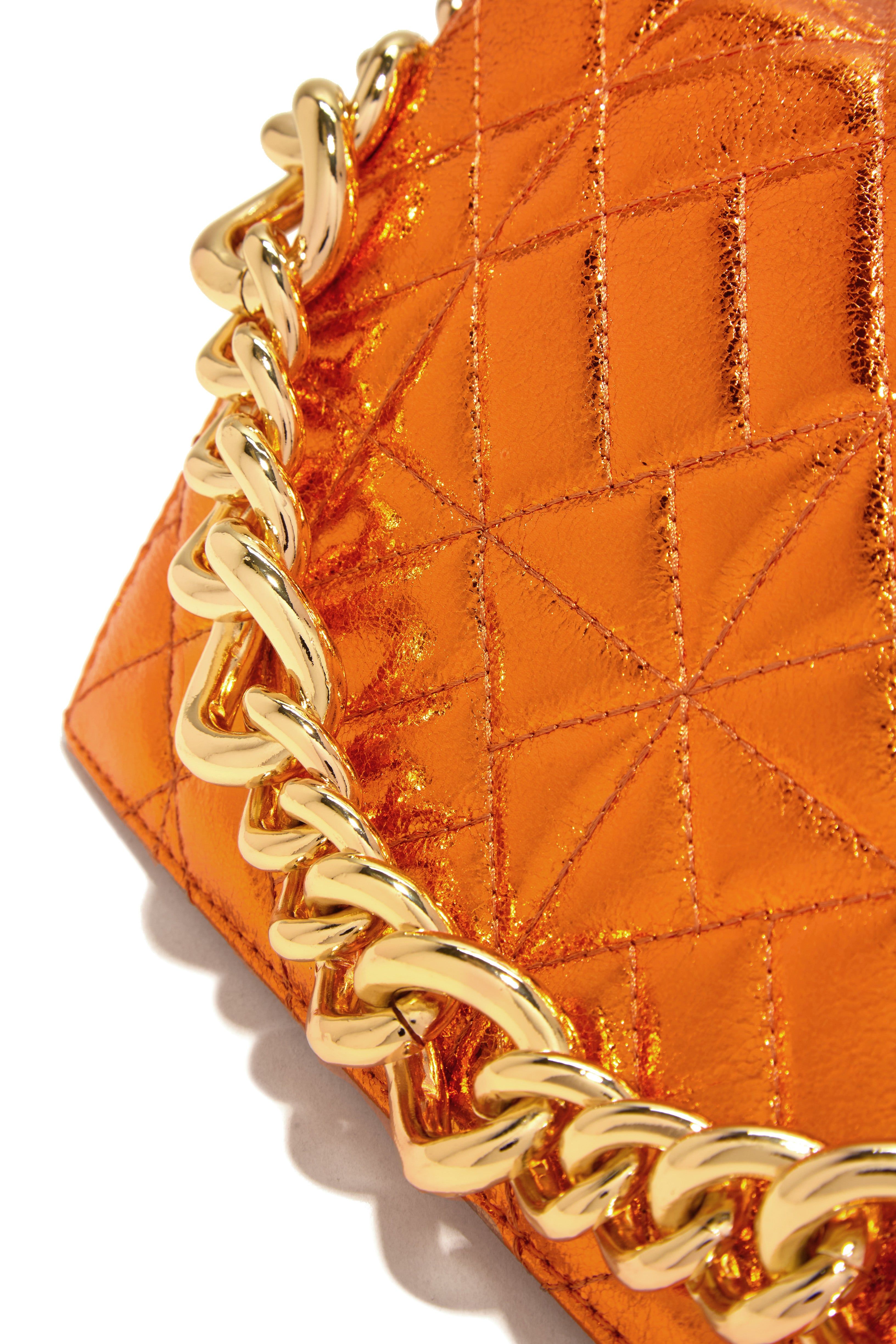Concert Ready Metallic Handbag - Orange sold by Miss Lola product image thumbnail 2