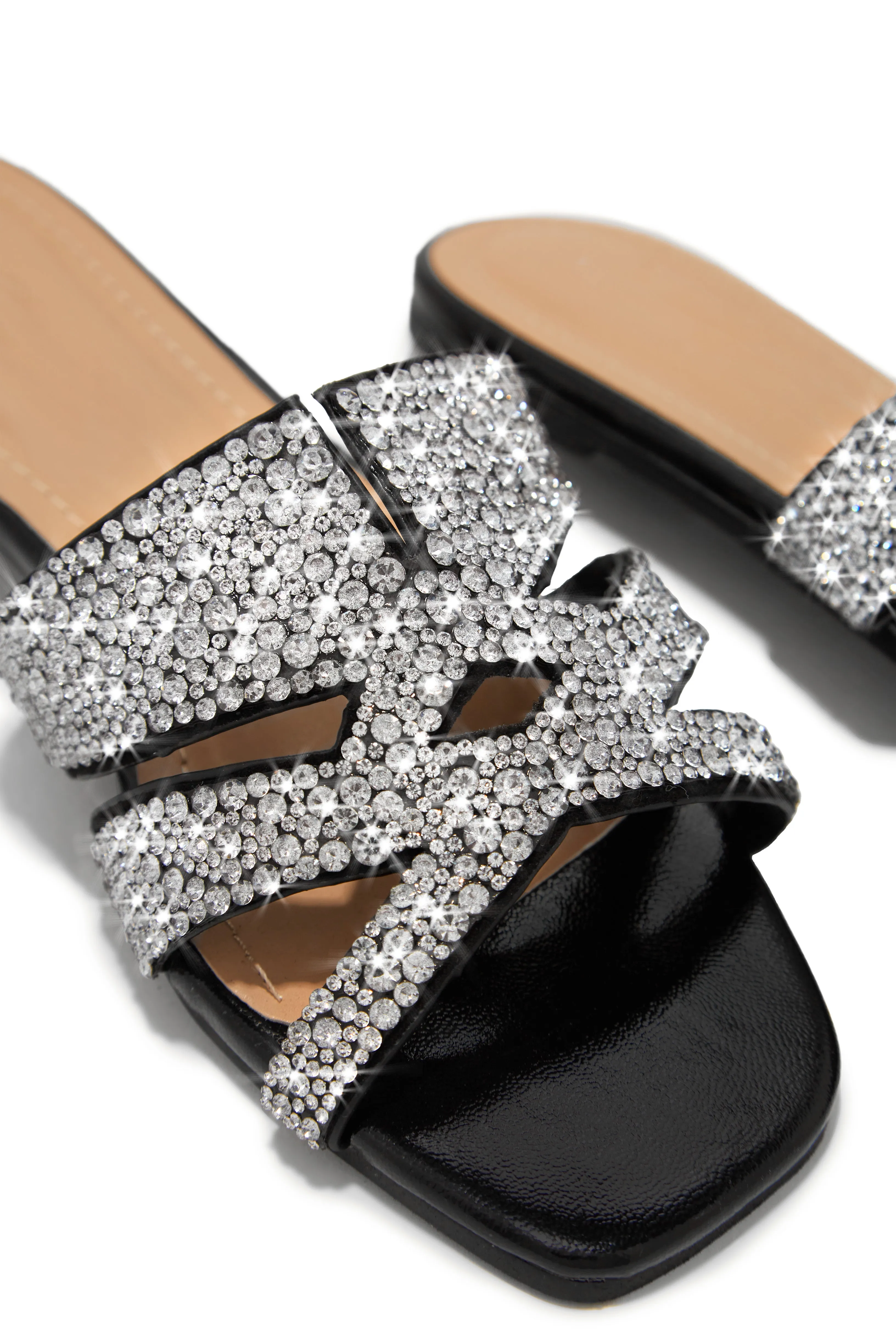 Destination Dreams Embellished Slip On Sandals - Black sold by Miss Lola product image thumbnail 4