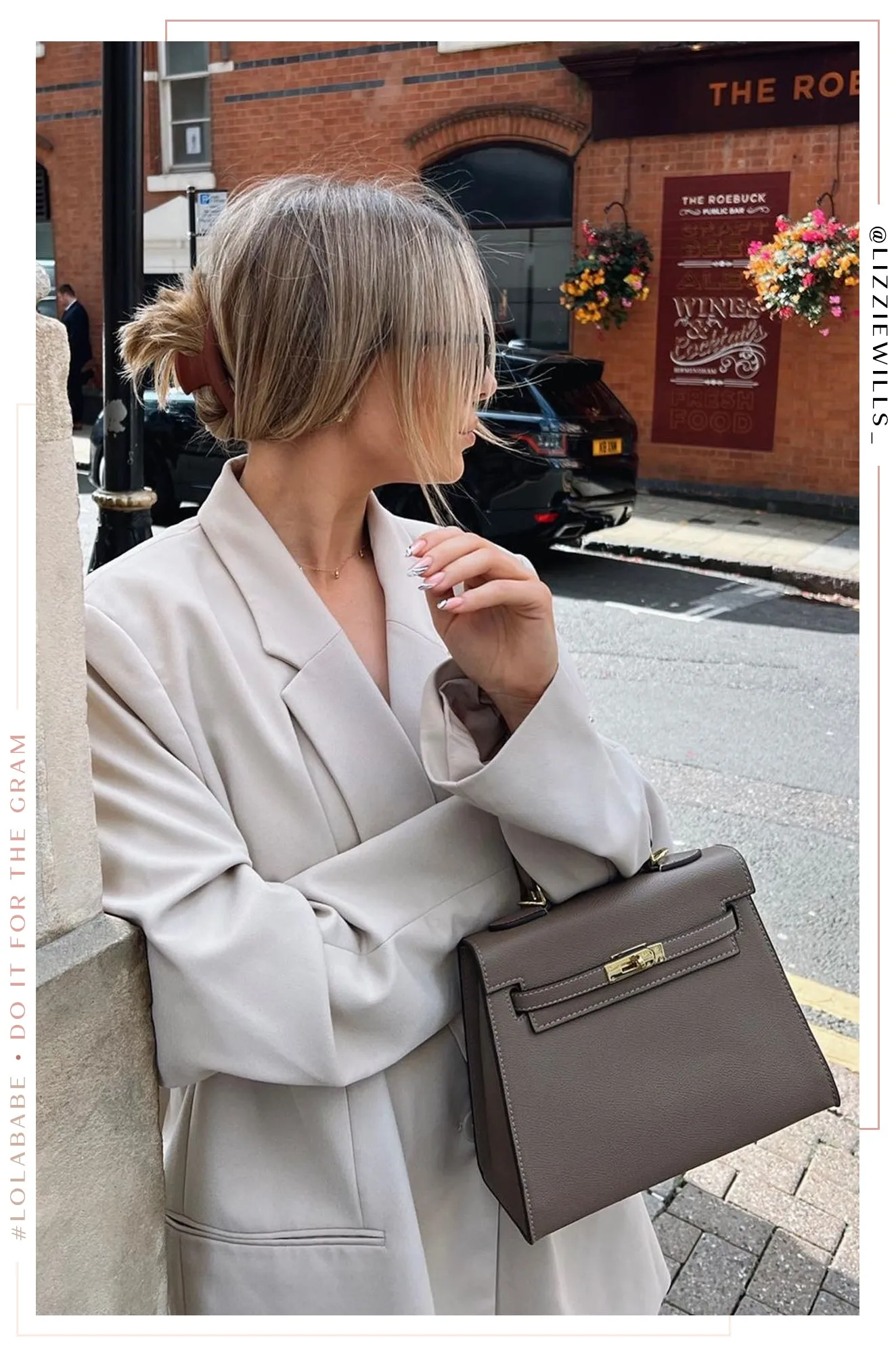 Erica Structured Top Handle Bag - Brown sold by Miss Lola product image thumbnail 3