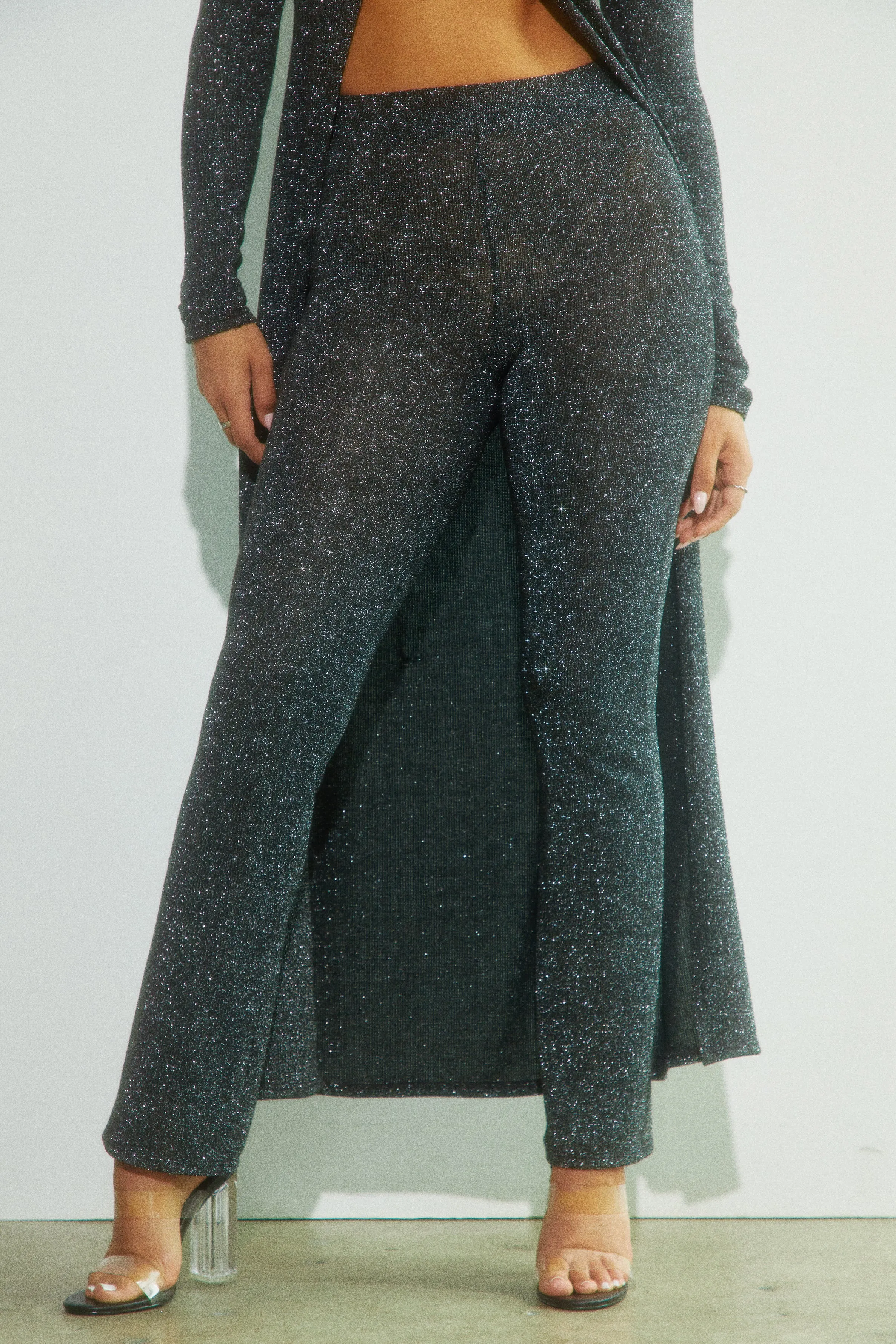 Idara High Waist Knit Pant - Black sold by Miss Lola product image thumbnail 2