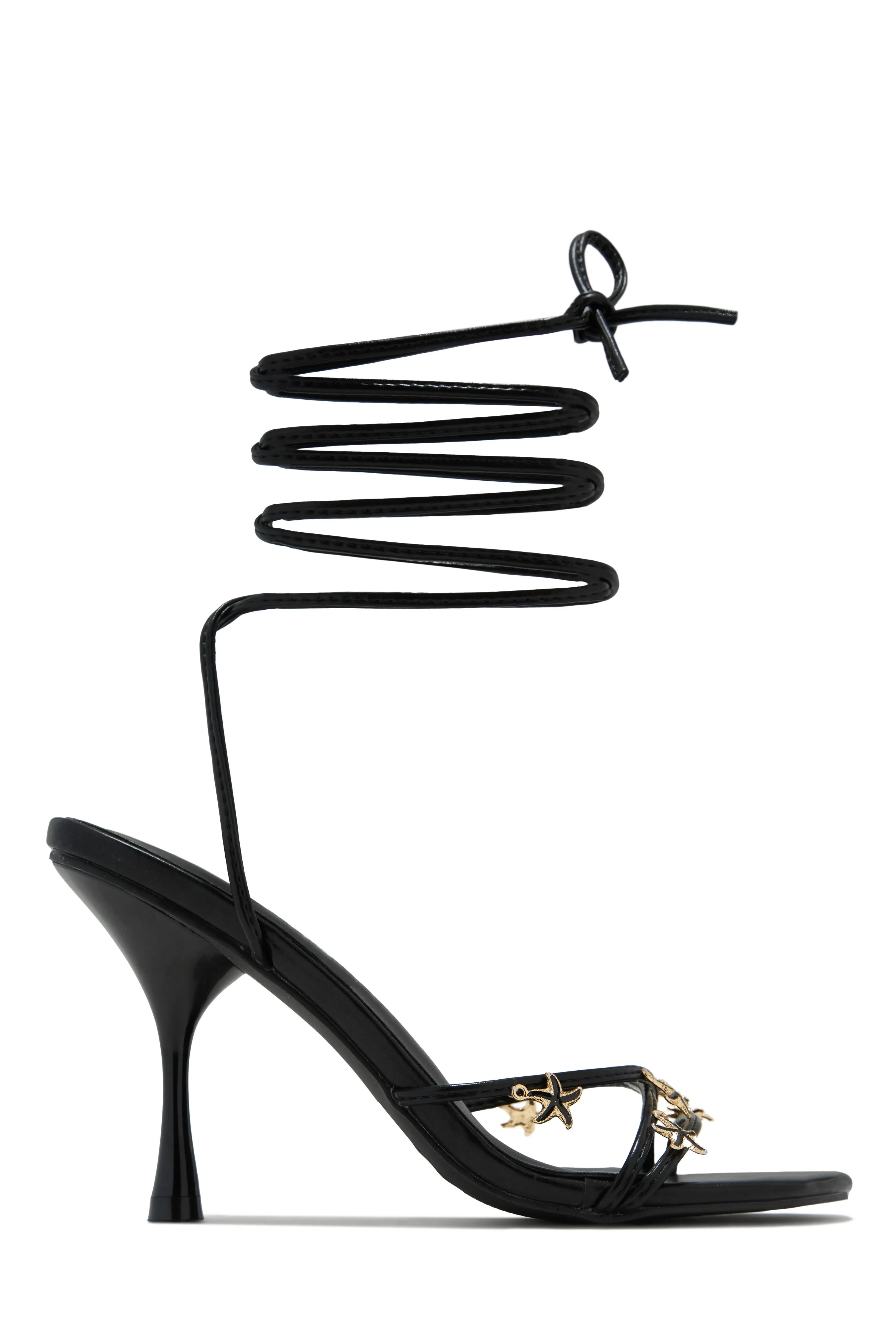 Nalani Lace Up Heels - Black sold by Miss Lola product image thumbnail 5