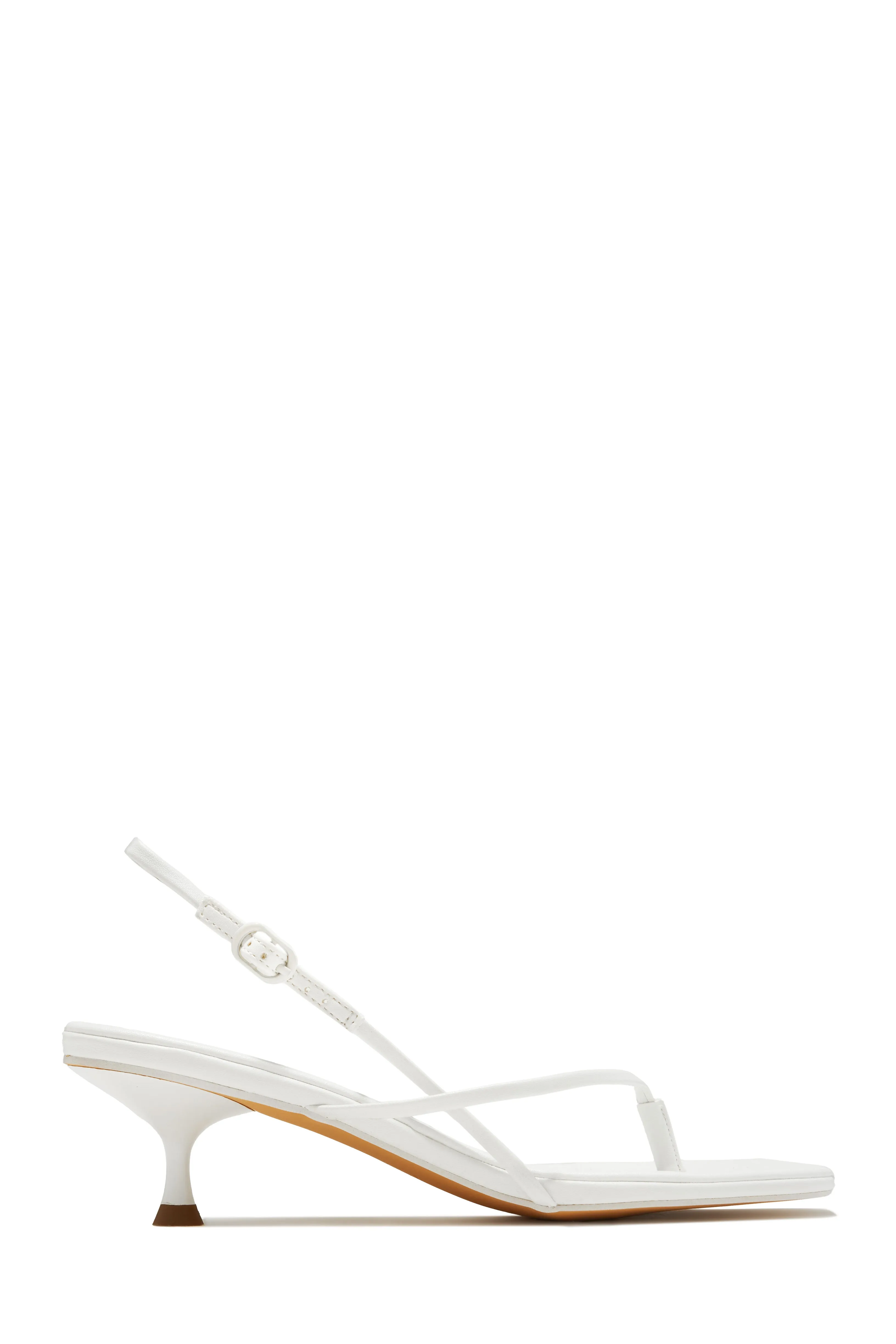 Elodie Slingback Kitten Heels - White sold by Miss Lola product image thumbnail 5