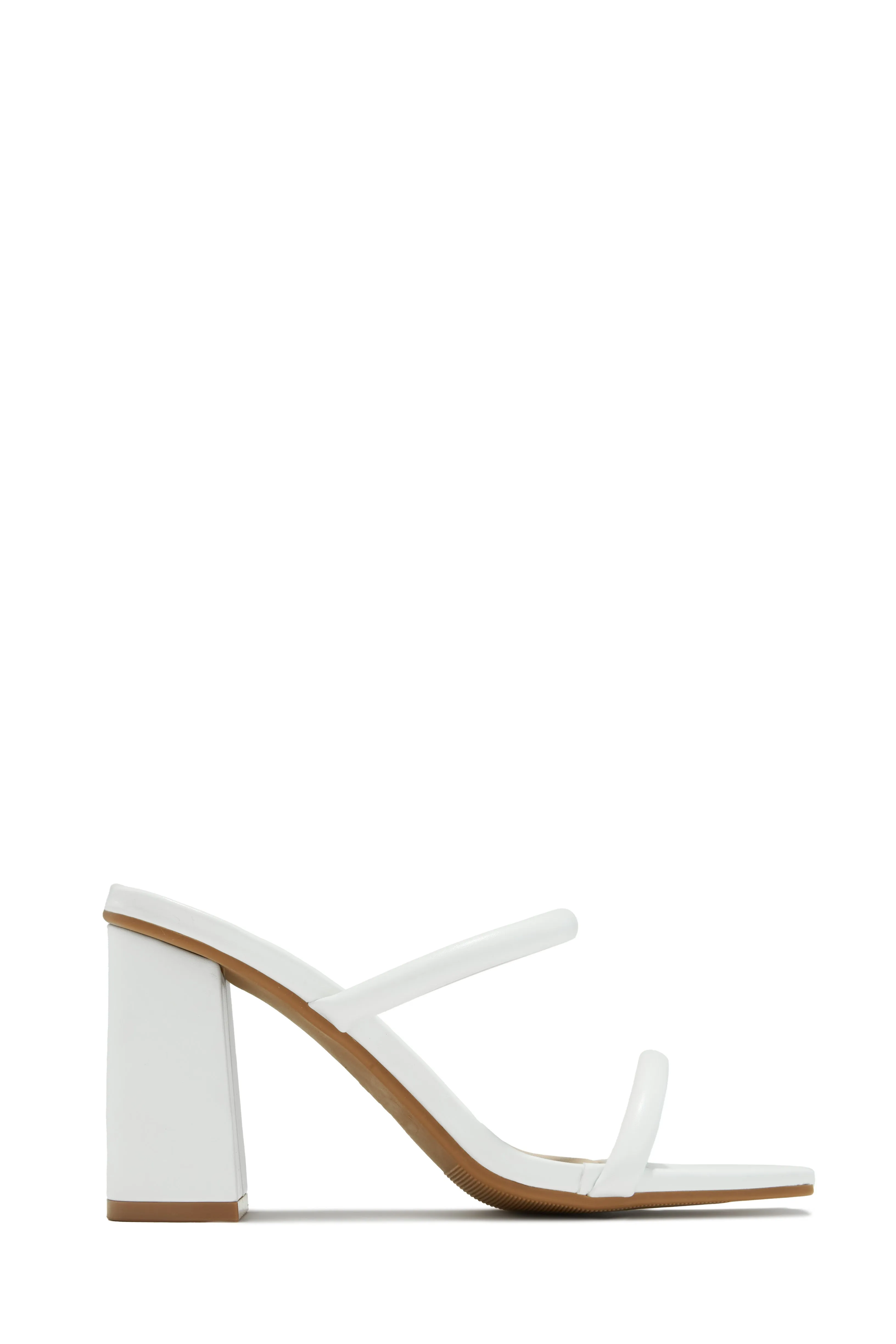 Jenna Block Heel Mules - White sold by Miss Lola product image thumbnail 5