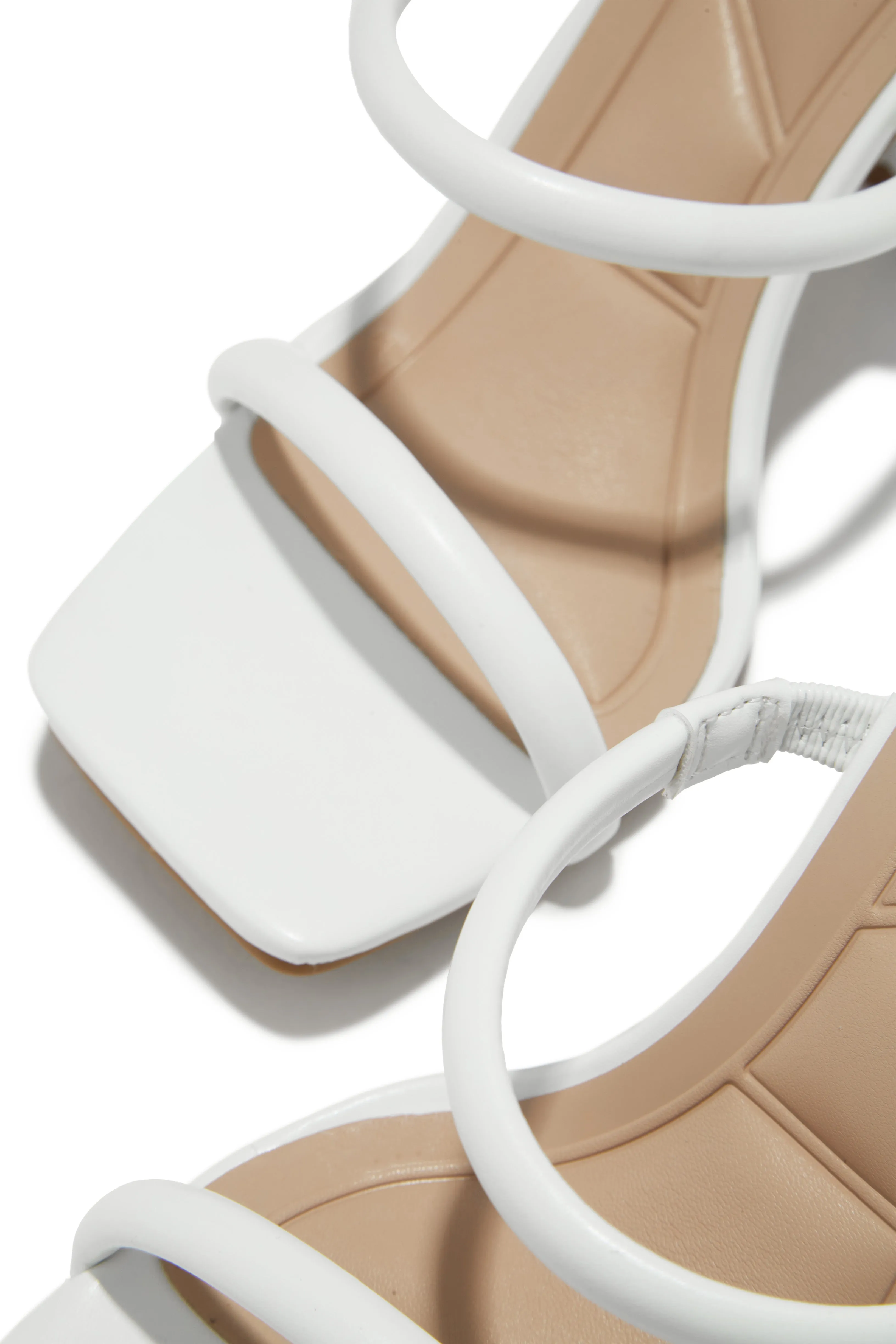 Jenna Block Heel Mules - White sold by Miss Lola product image thumbnail 2