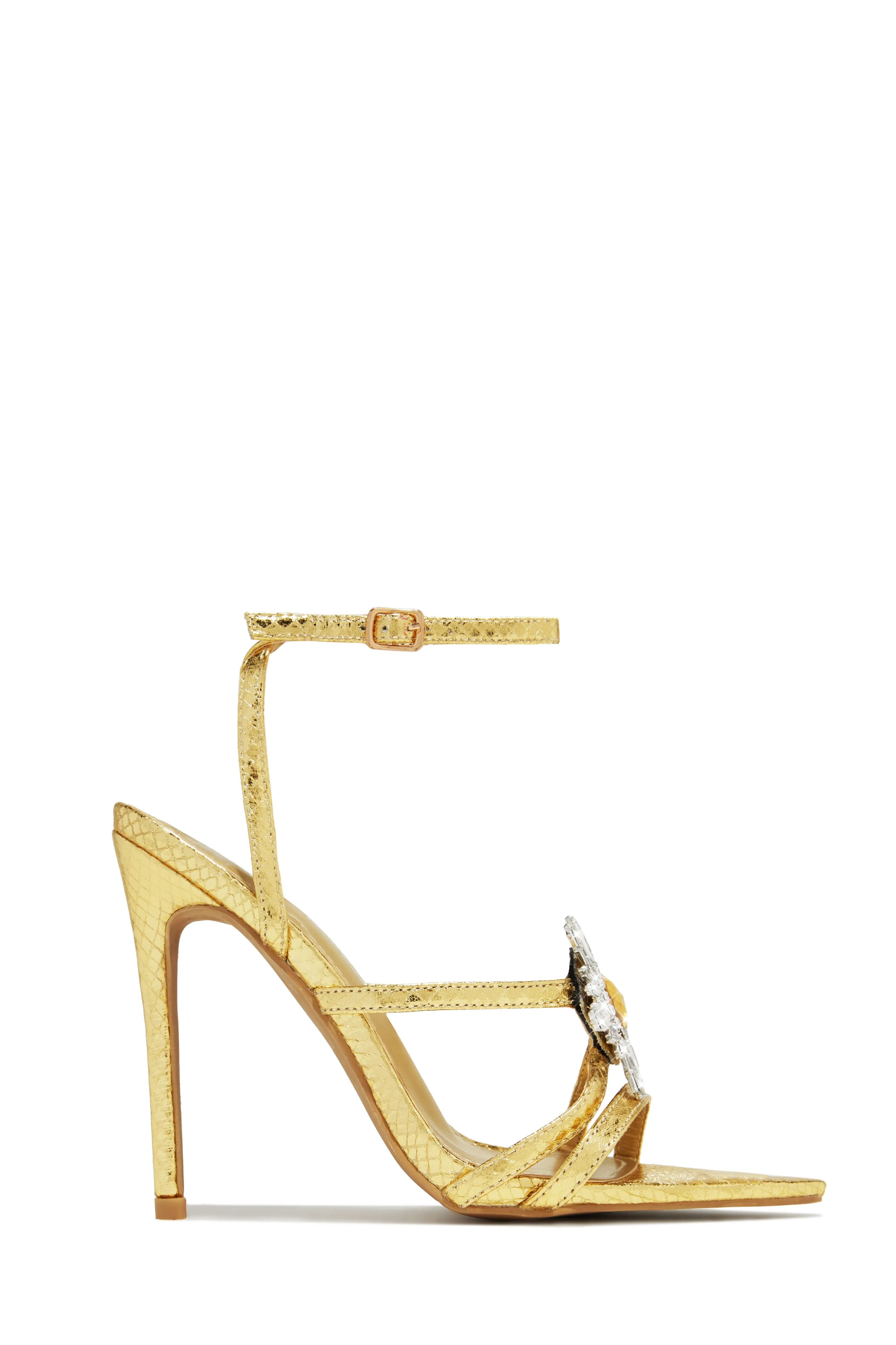 Ameira Embellished High Heels - Gold sold by Miss Lola product image thumbnail 4