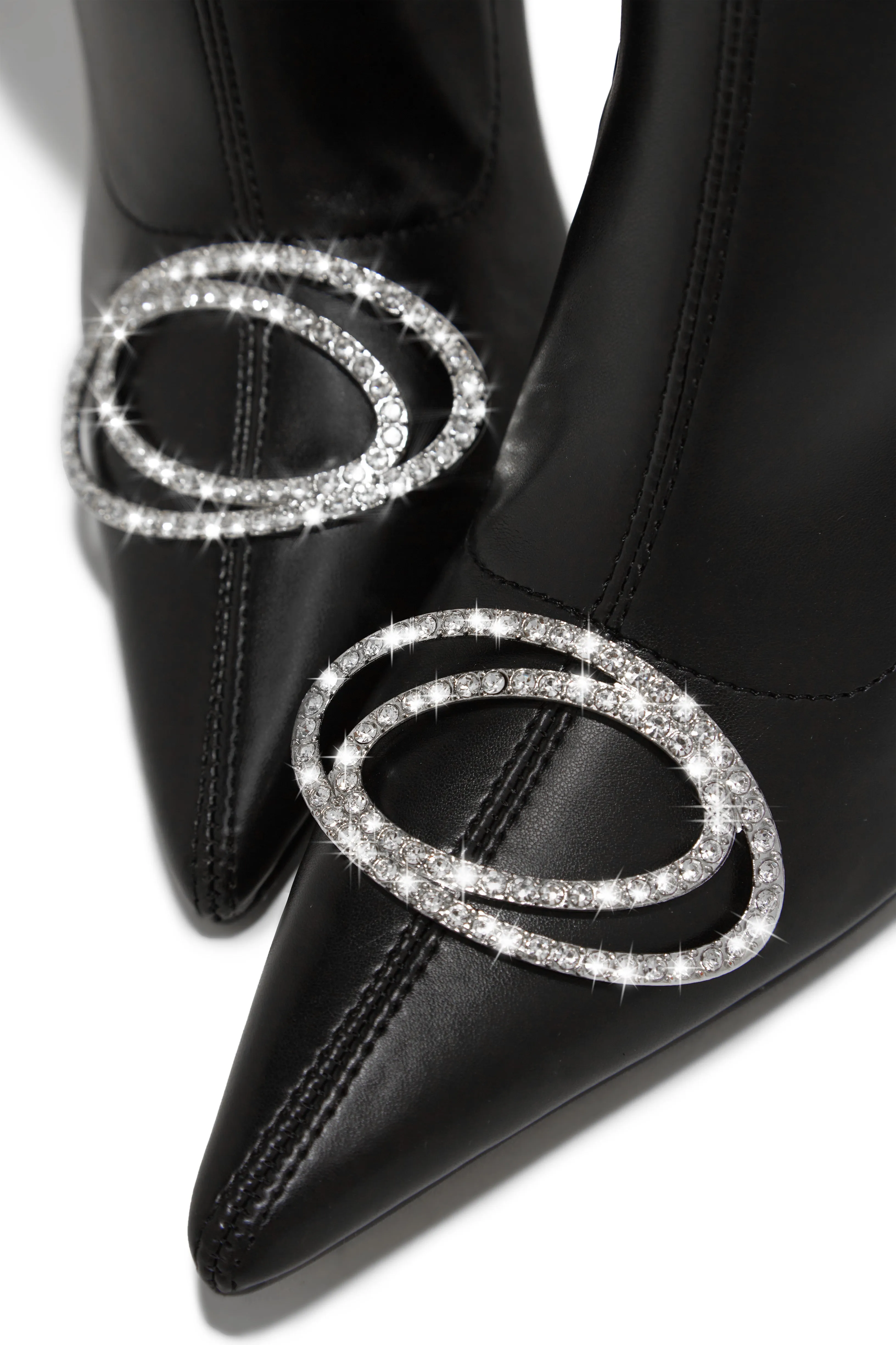 Alisa Embellished Ankle Boots - Black sold by Miss Lola product image thumbnail 3