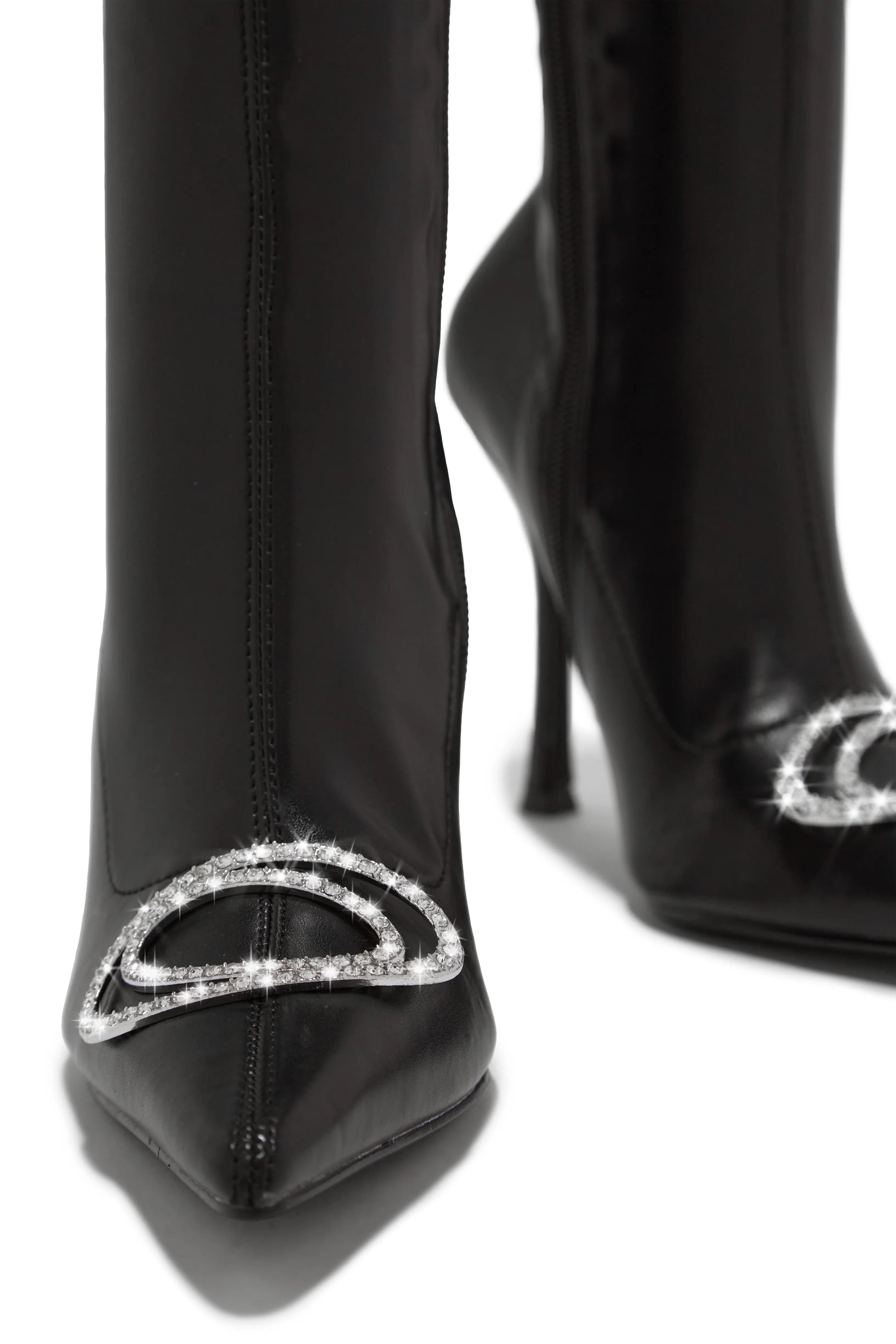 Alisa Embellished Ankle Boots - Black sold by Miss Lola product image thumbnail 5