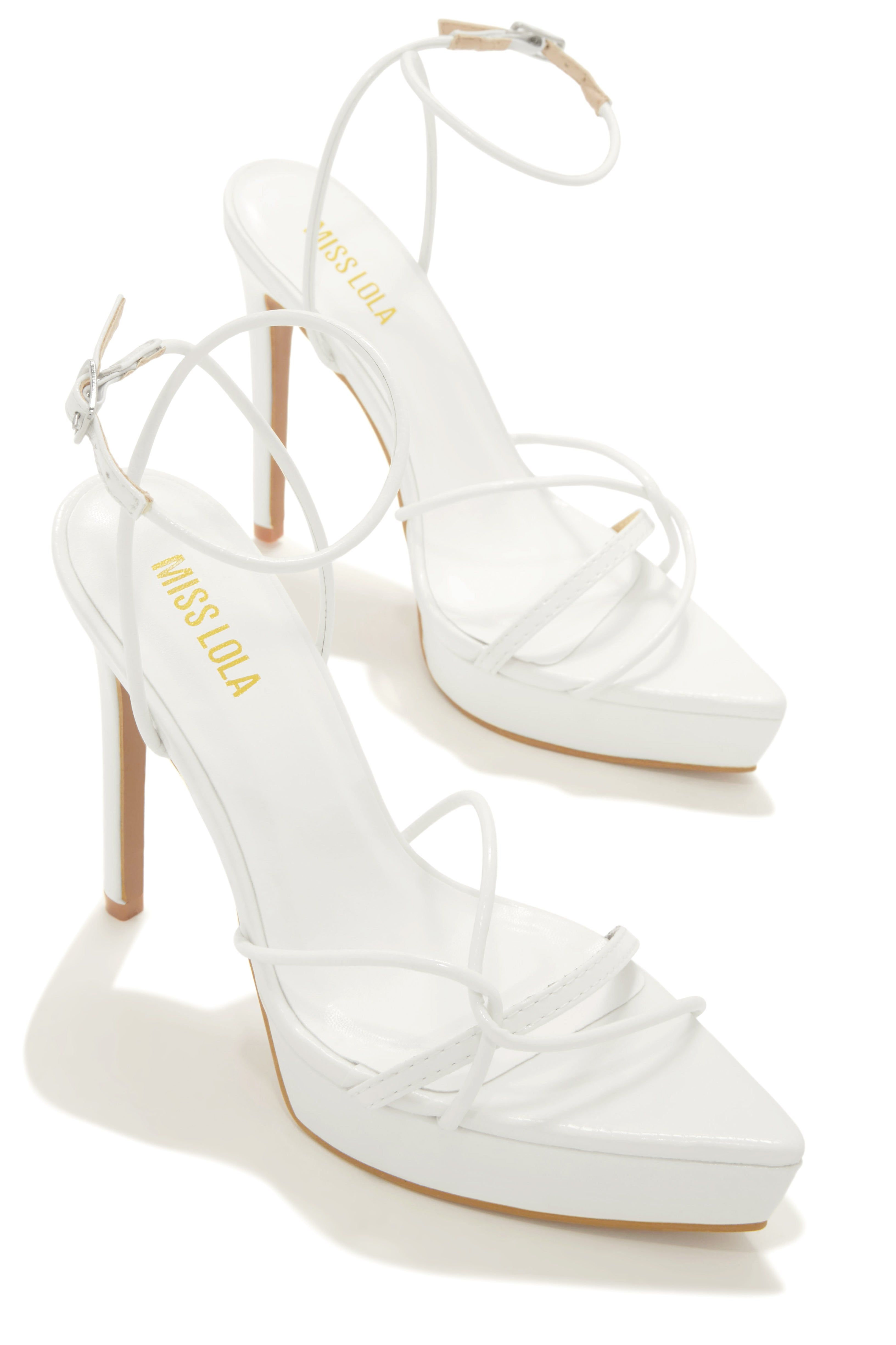 Parisa Platform Heels - White sold by Miss Lola product image thumbnail 2