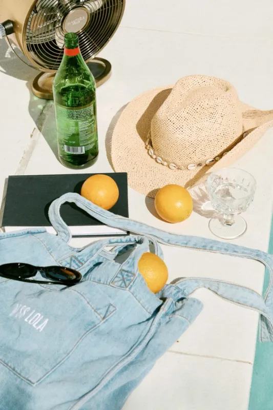 Miss Lola Exclusive Tote Crossbody Bag - Denim sold by Miss Lola