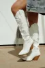 Austin Embellished Cowgirl Boots - White sold by Miss Lola