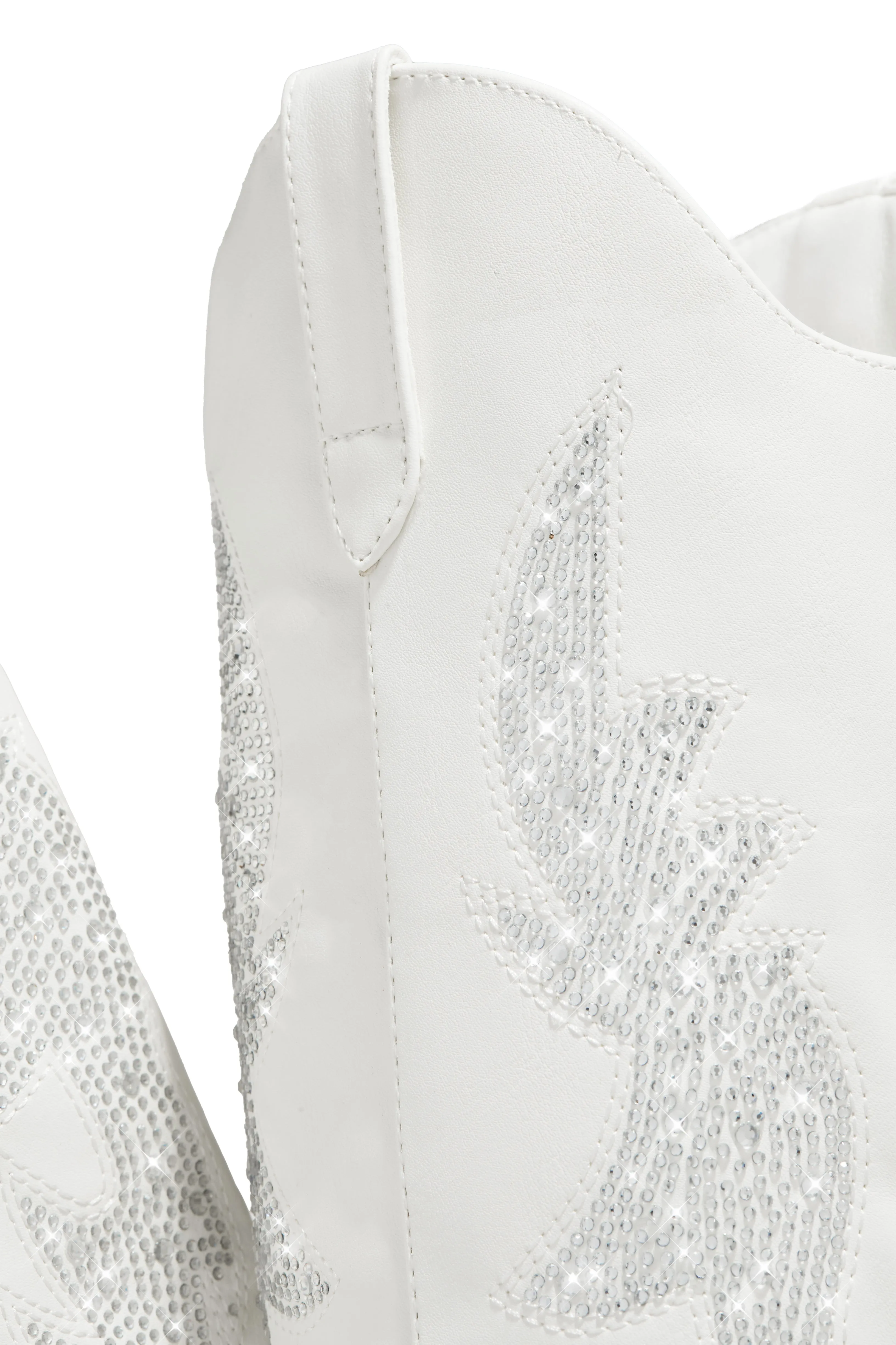 Austin Embellished Cowgirl Boots - White sold by Miss Lola product image thumbnail 4