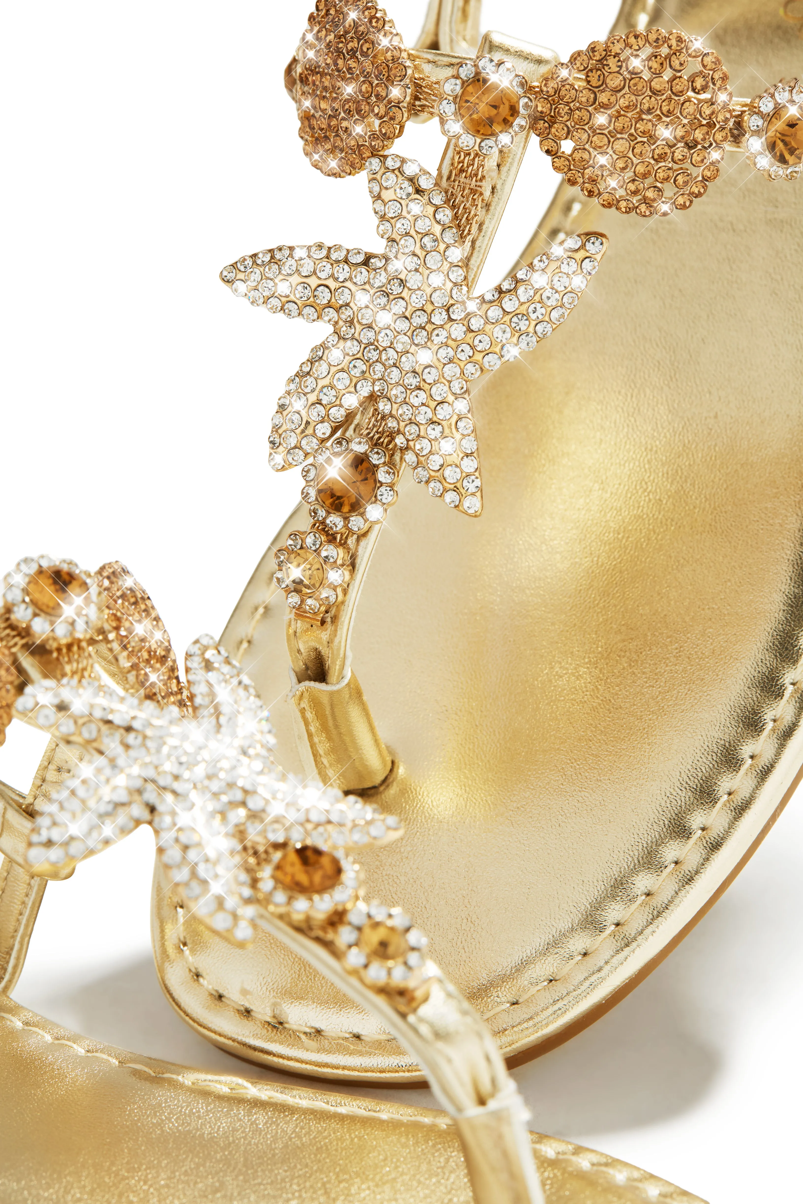 Sea Goddess Embellished Sandals - Gold sold by Miss Lola product image thumbnail 2