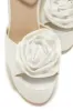 Romilly Peep Toe Platform Block High Heels - White sold by Miss Lola