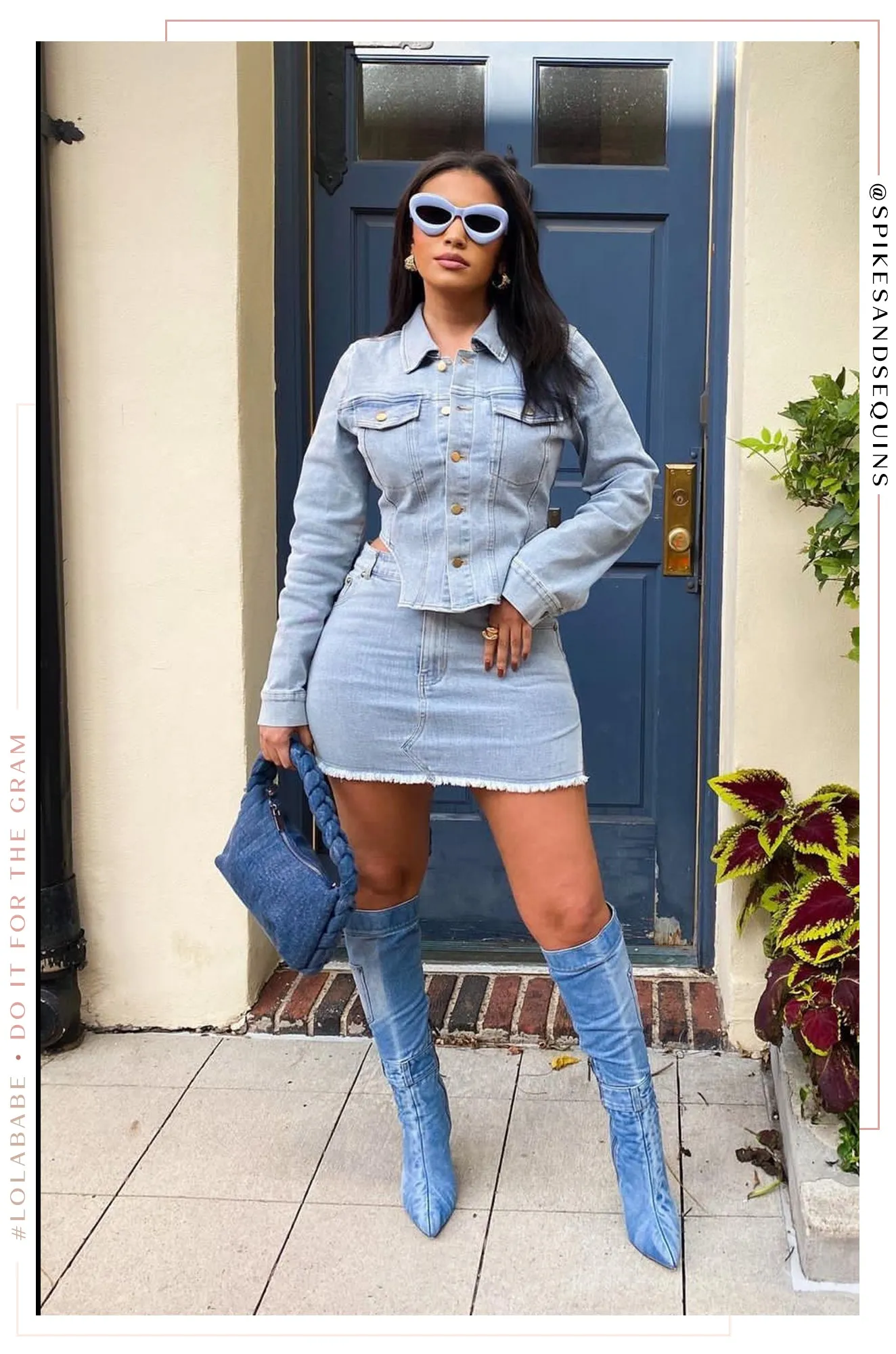 Jenesis Denim High Heel Boots - Denim sold by Miss Lola product image thumbnail 3