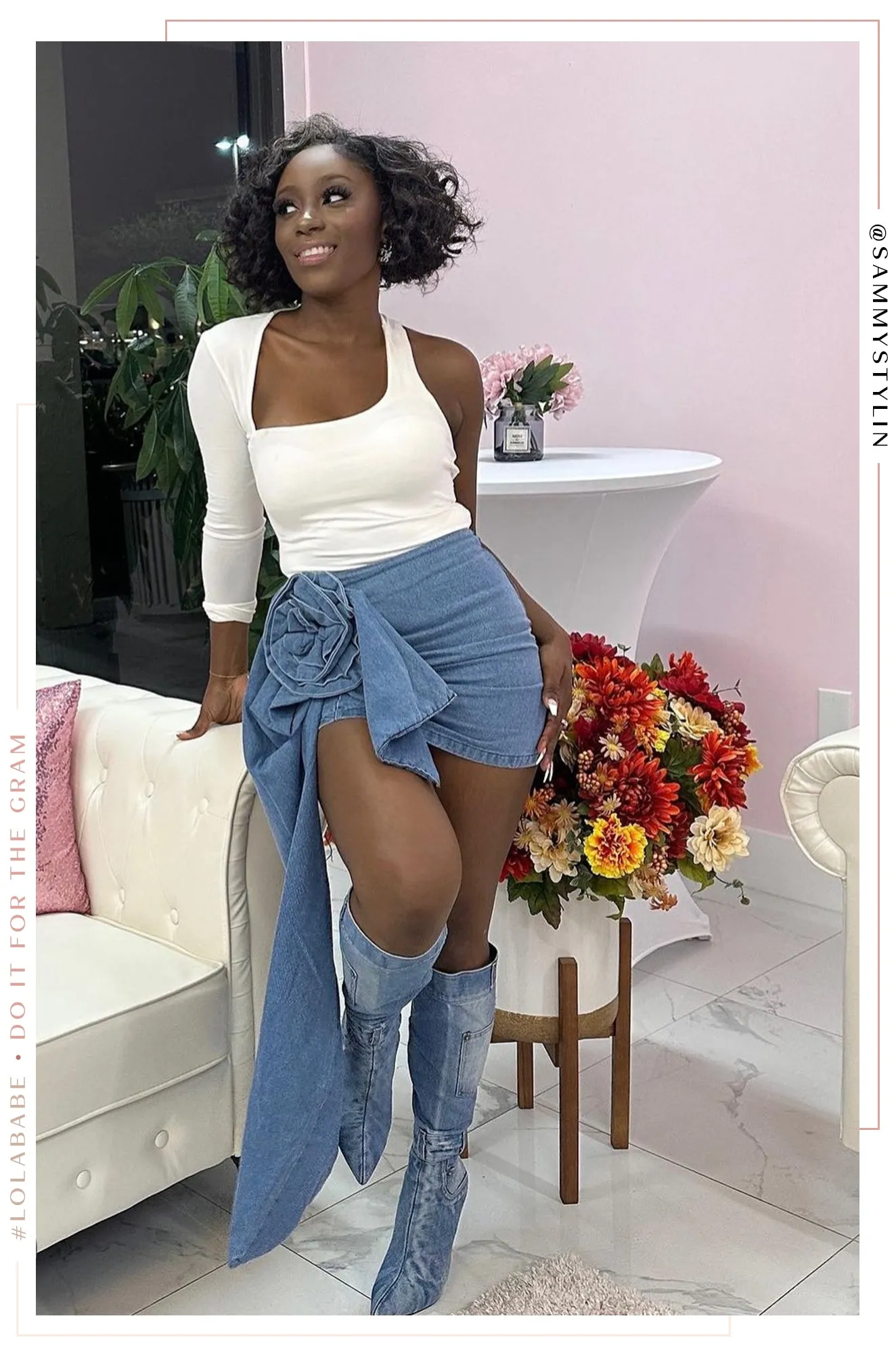 Jenesis Denim High Heel Boots - Denim sold by Miss Lola product image thumbnail 5