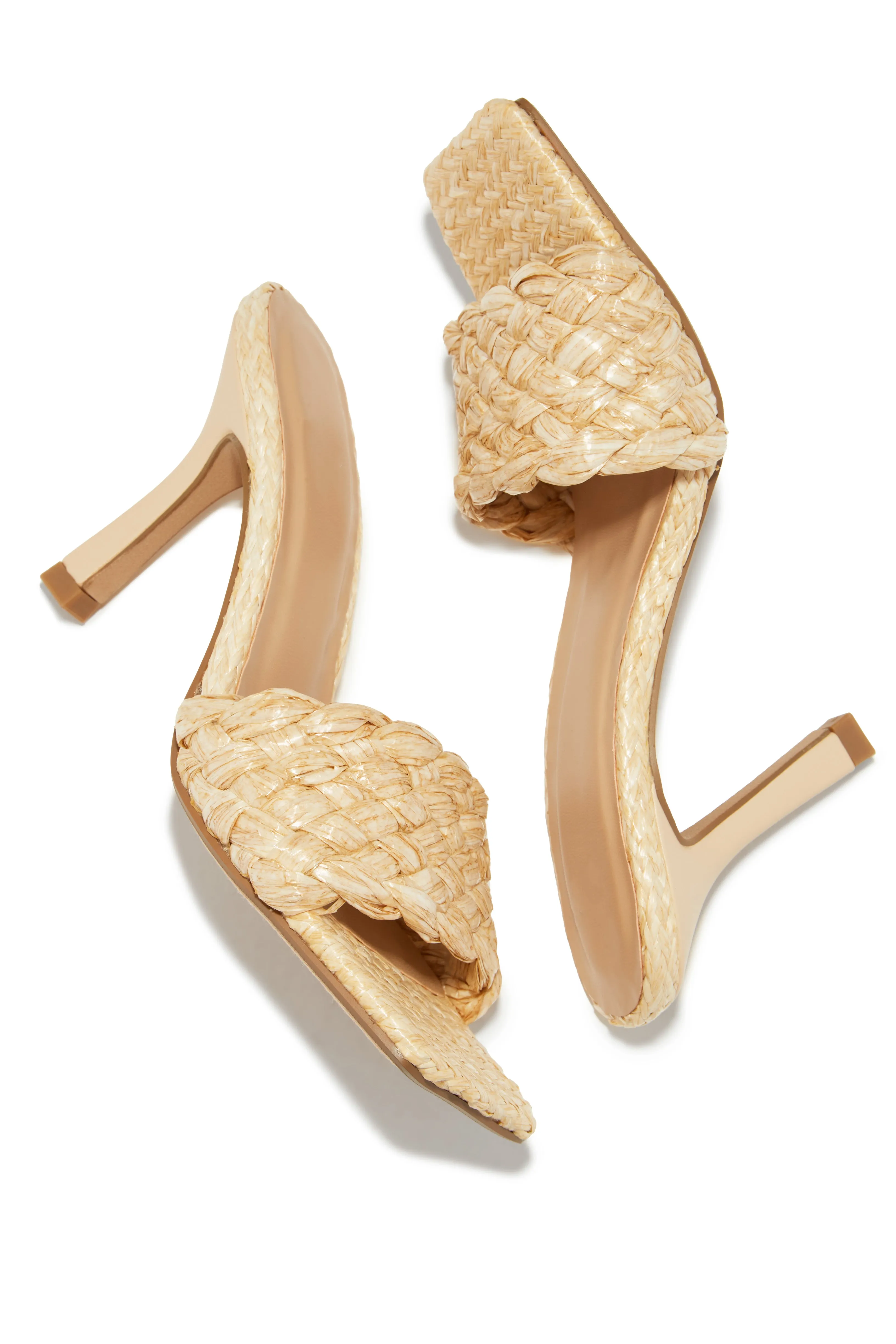 Kalea Open Square Toe Mule Heels - Natural sold by Miss Lola product image thumbnail 5