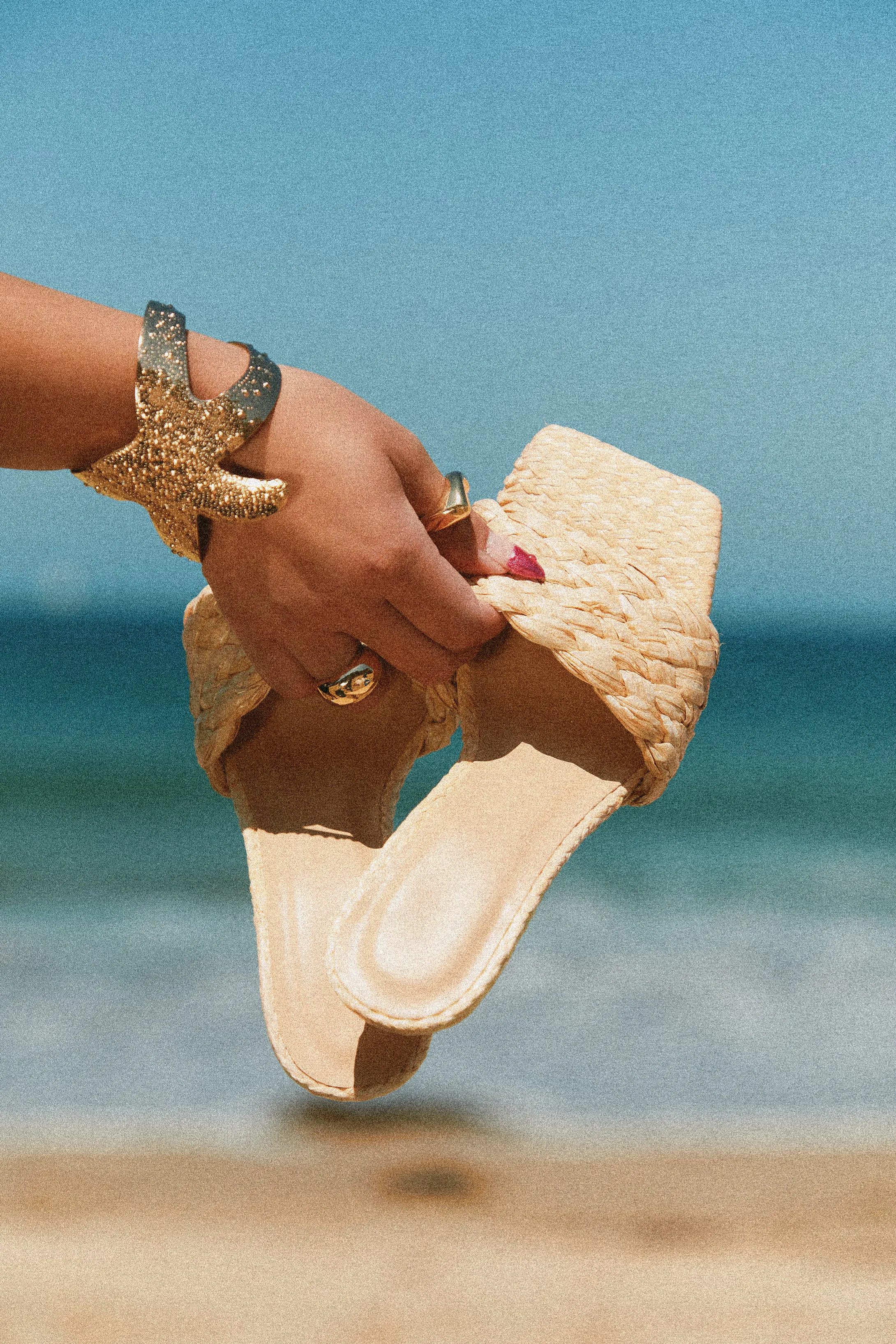 Kalea Open Square Toe Mule Heels - Natural sold by Miss Lola