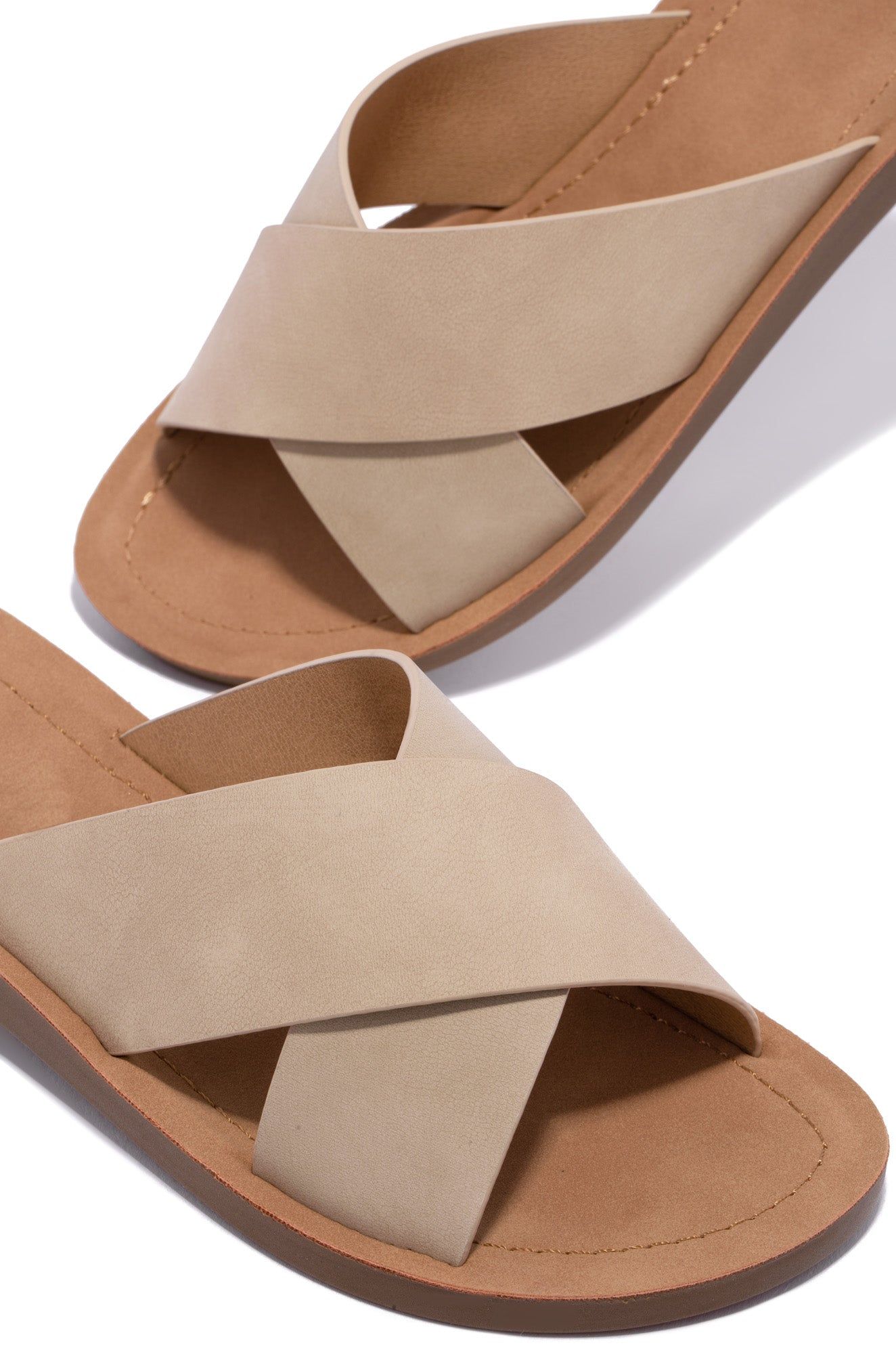 La Palma Slip On Flat Sandals - Nude sold by Miss Lola product image thumbnail 4