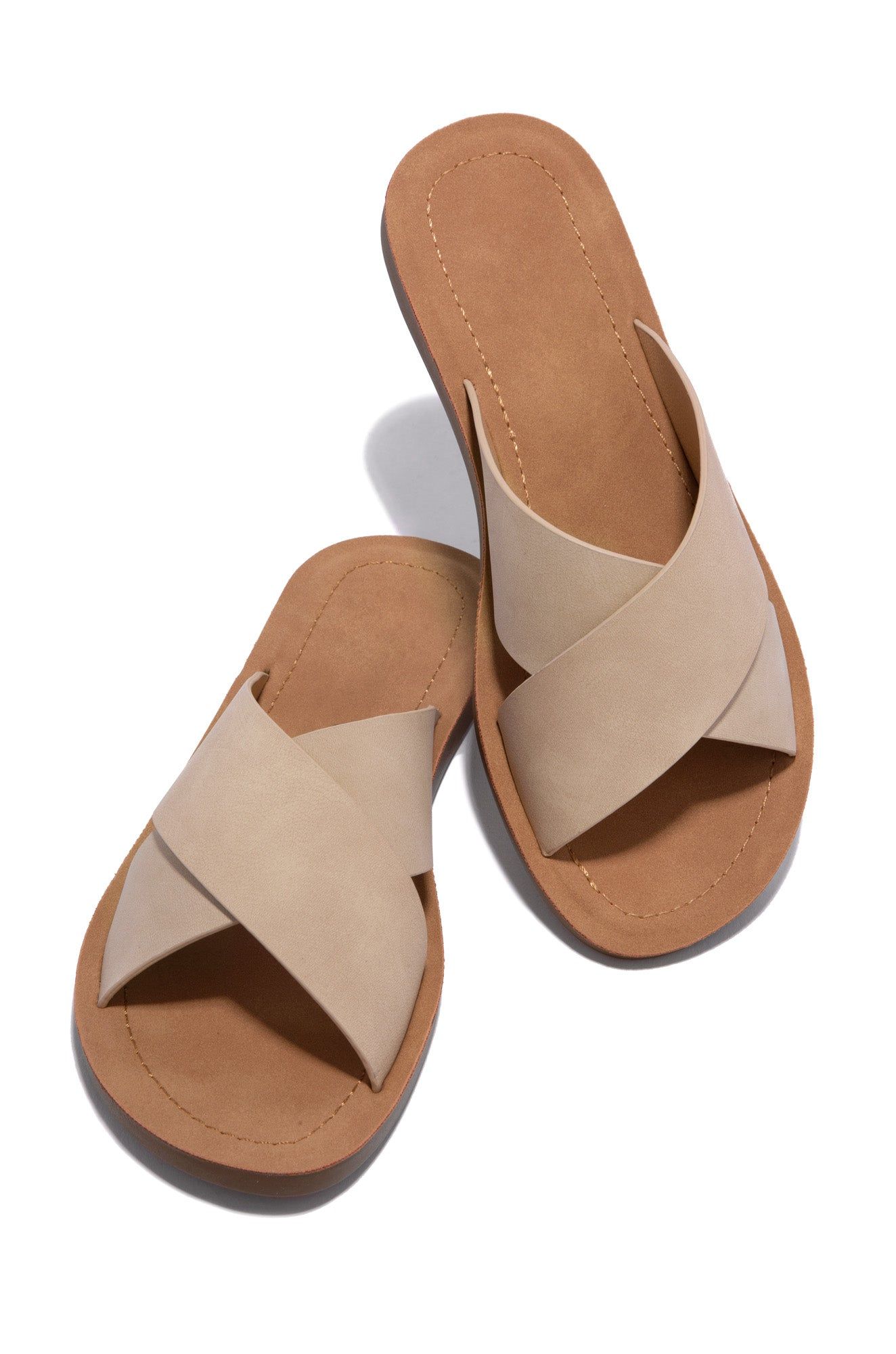 La Palma Slip On Flat Sandals - Nude sold by Miss Lola product image thumbnail 3