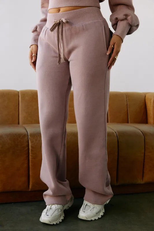 Unbothered Pant Wide Leg Sweat Pant - Lavender sold by Miss Lola