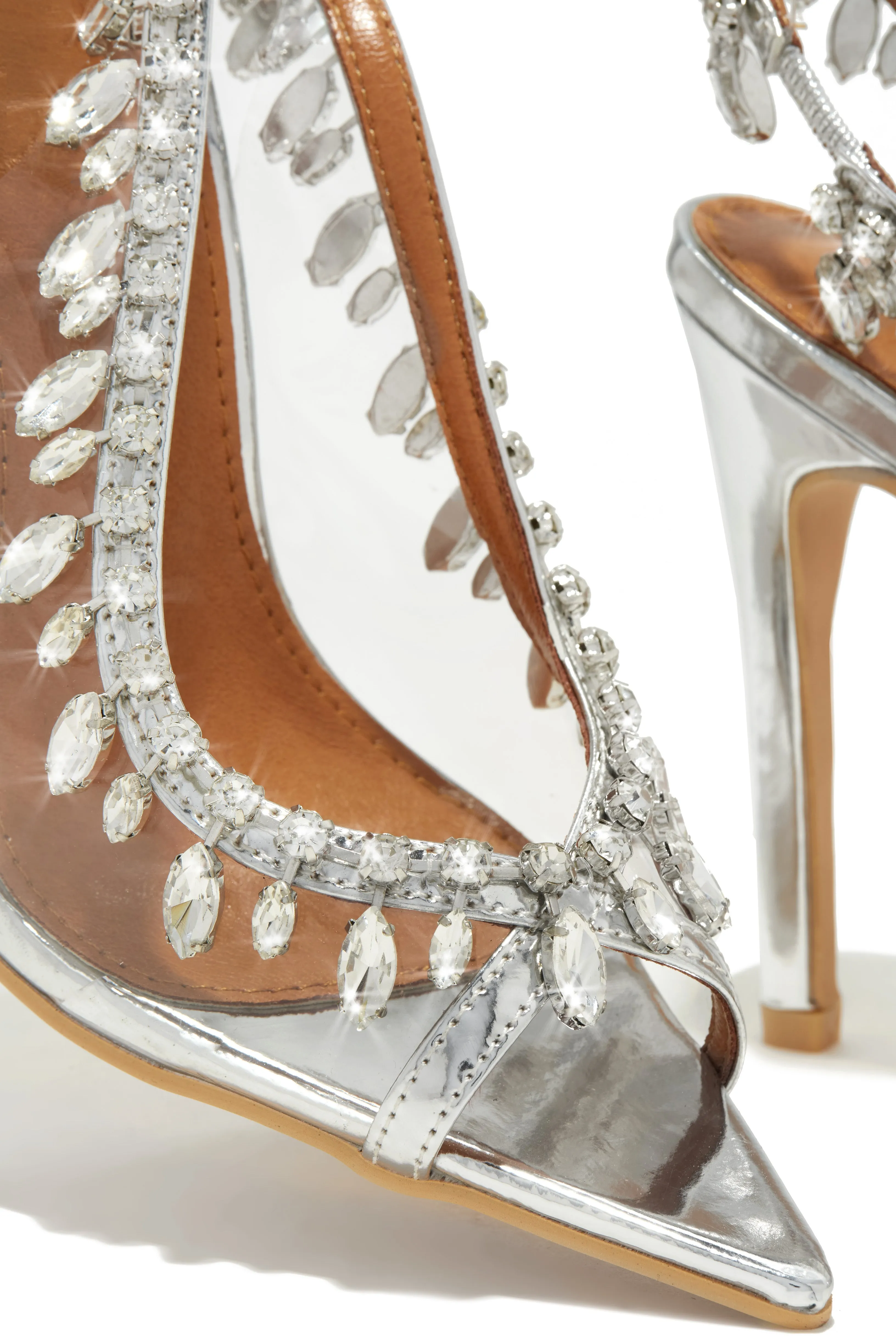 Under The Stars Embellished Slingback Pumps - Silver sold by Miss Lola product image thumbnail 2