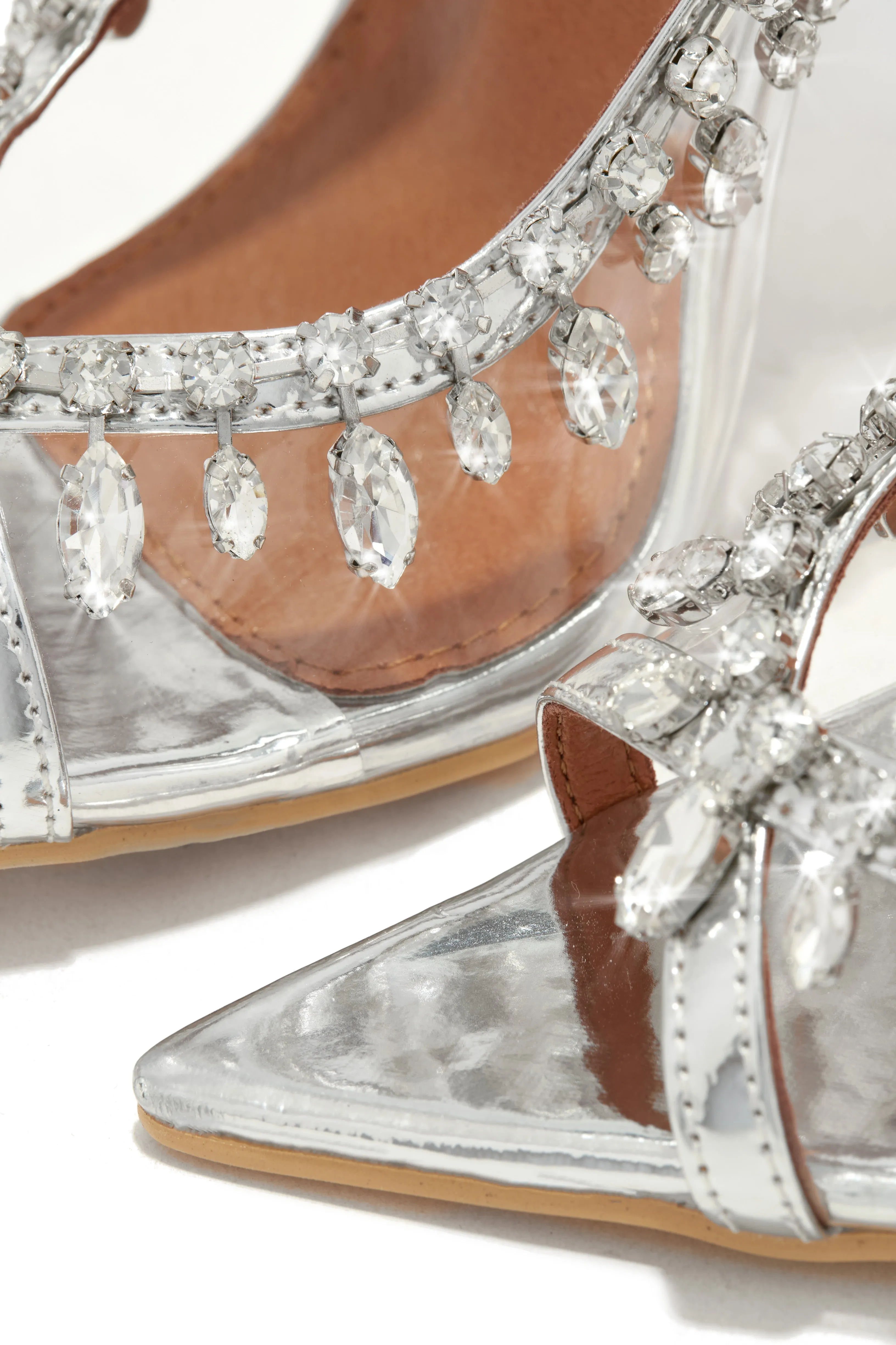 Under The Stars Embellished Slingback Pumps - Silver sold by Miss Lola product image thumbnail 3