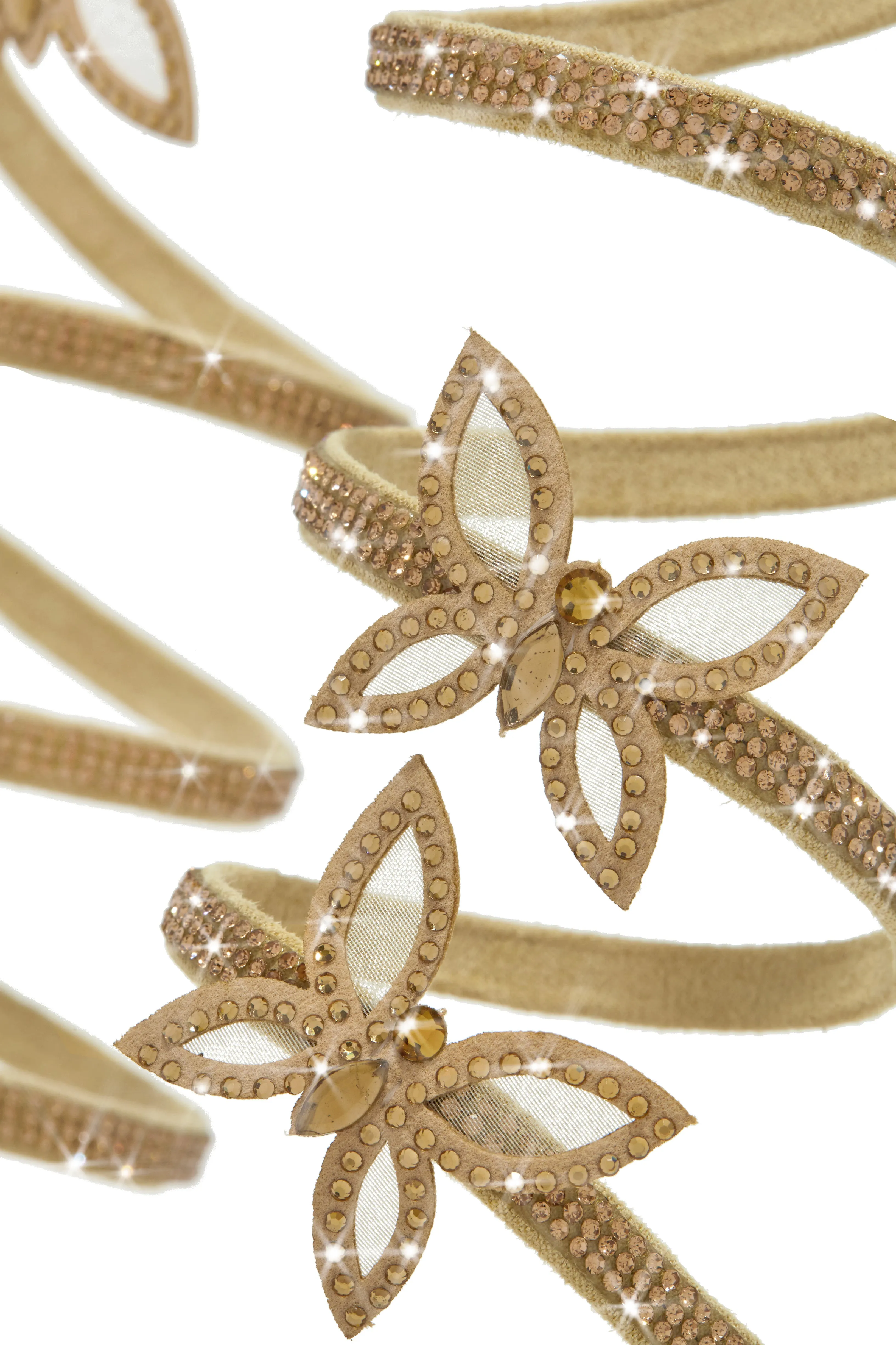 Fantasy Embellished Around The Ankle Coil Sandals - Gold sold by Miss Lola product image thumbnail 3