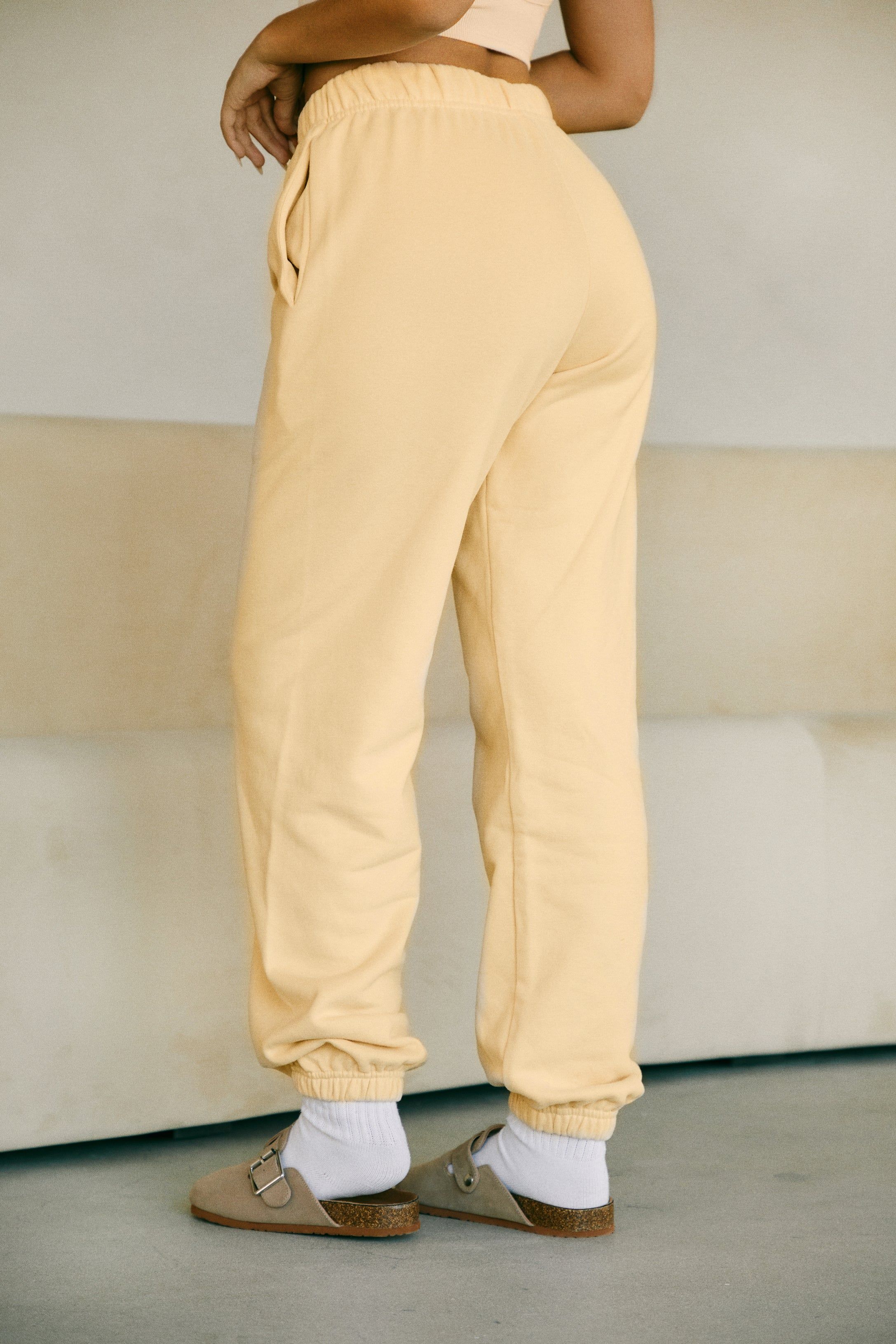 Cozy Mornings High Waist Jogger Pant - Butter sold by Miss Lola product image thumbnail 3