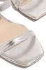 The Muse Block Heel Mules - Silver sold by Miss Lola