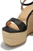 Poolside Espadrille Platform Wedges - Black sold by Miss Lola