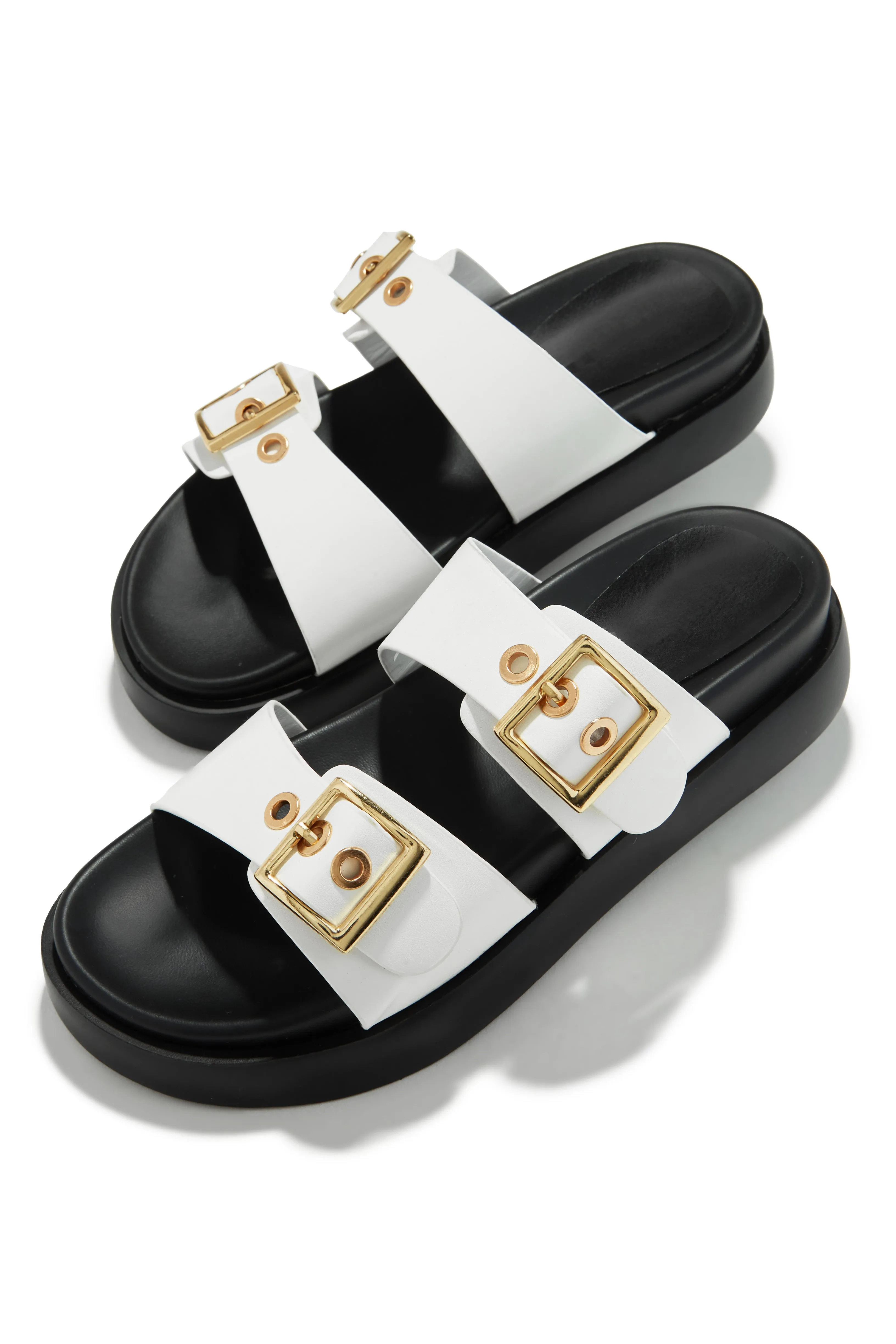 Cabo Sands Slip On Chunky Sandals - White sold by Miss Lola product image thumbnail 2