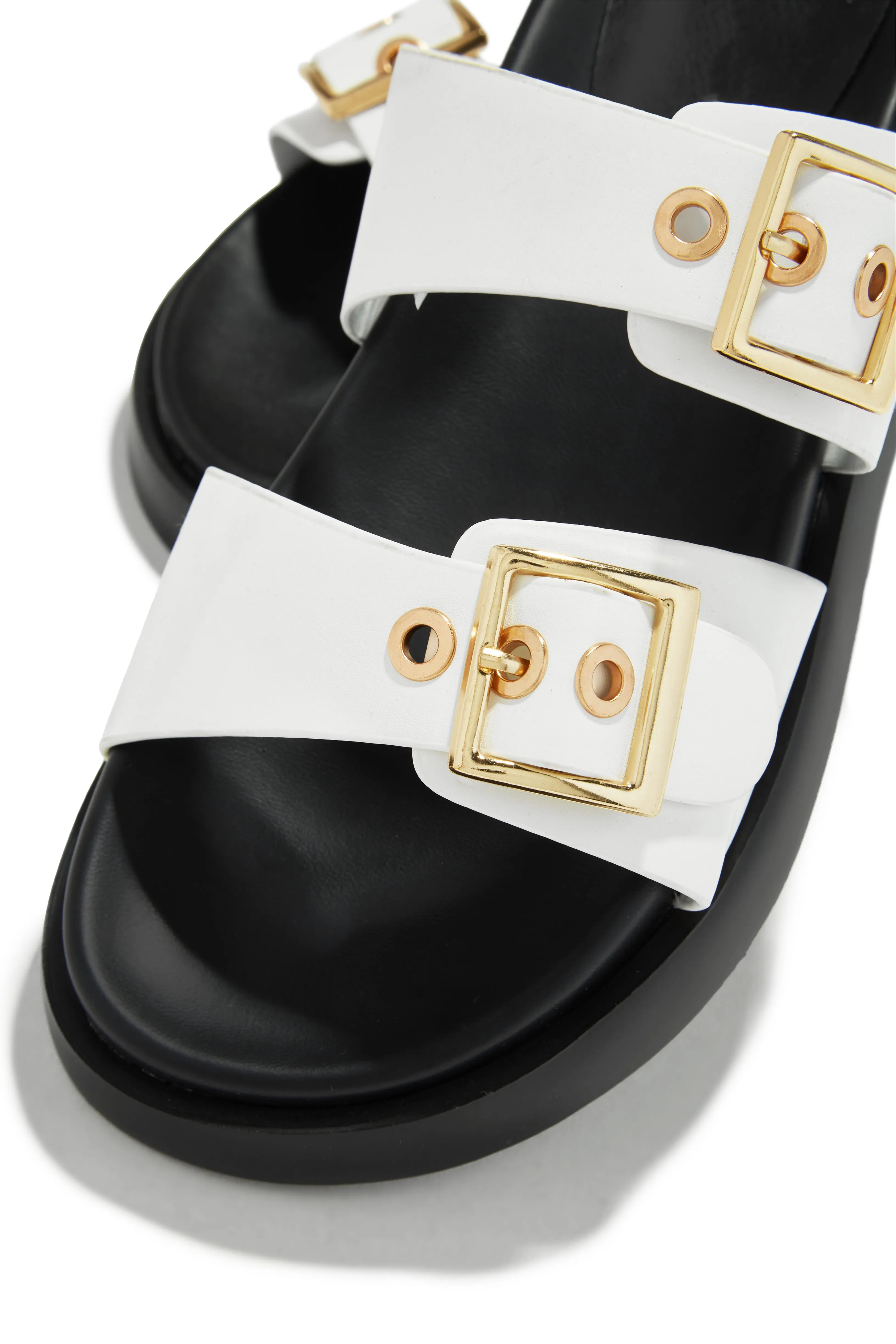 Cabo Sands Slip On Chunky Sandals - White sold by Miss Lola product image thumbnail 3