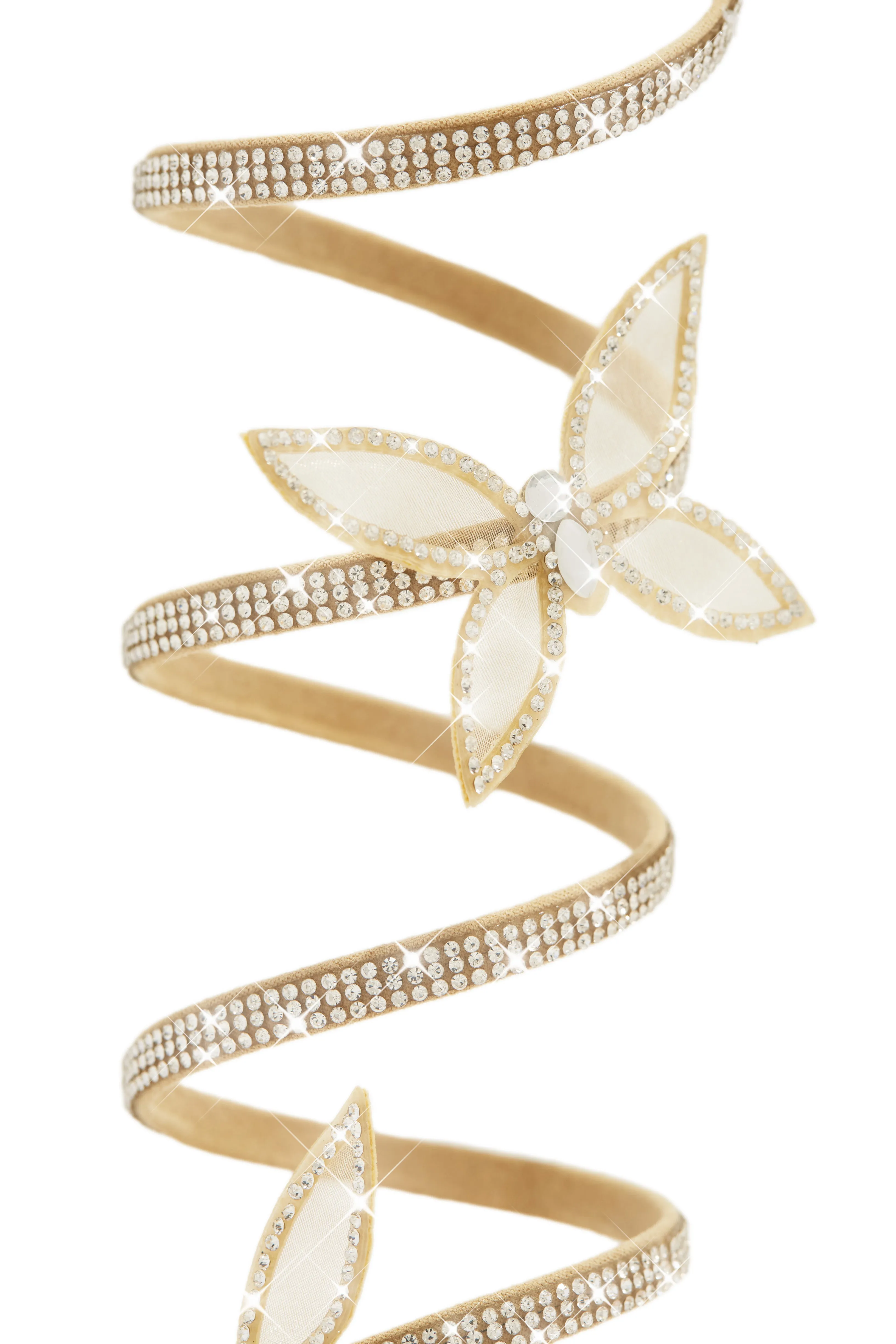 Fantasy Embellished Around The Ankle Coil Block Heels - Gold sold by Miss Lola product image thumbnail 2