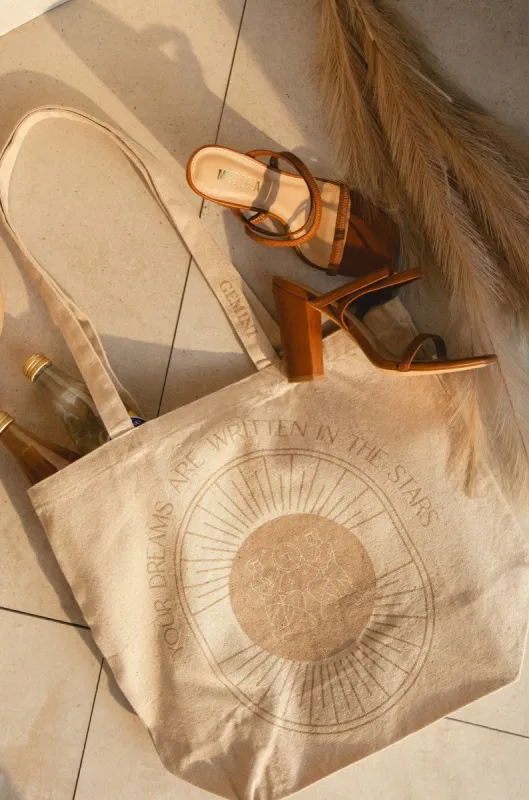 Gemini Zodiac Tote Bag - Nude sold by Miss Lola