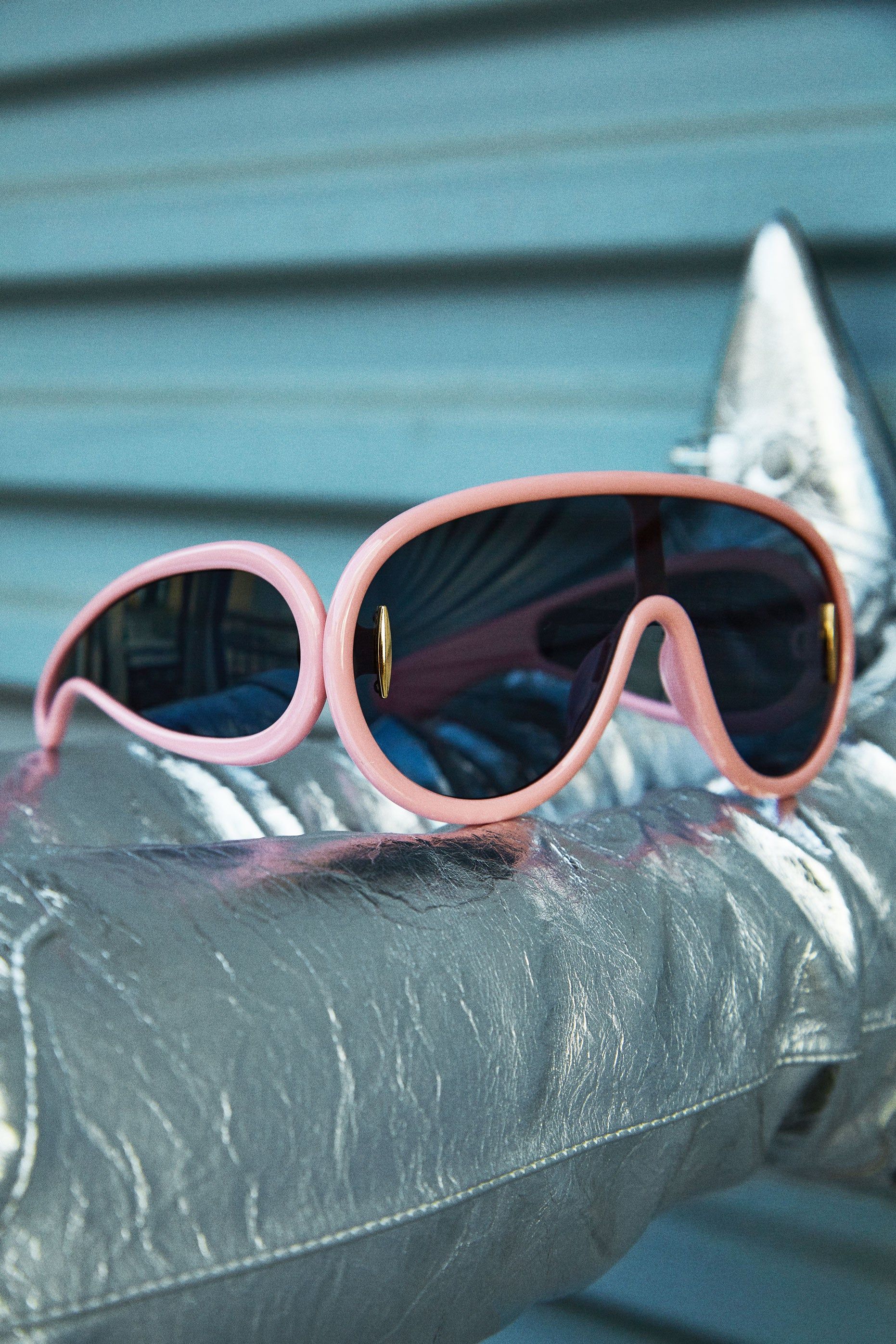 Exposed Oversized Aviator Sunglasses - Pink sold by Miss Lola product image thumbnail 2