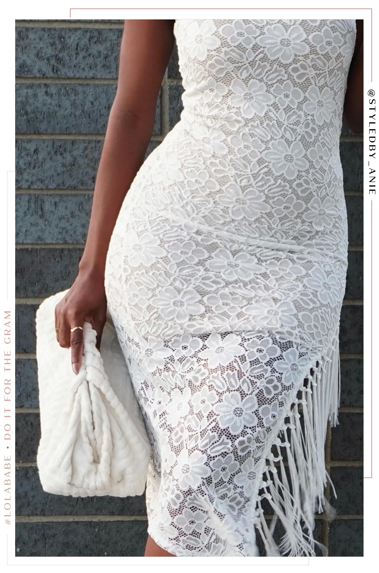 Henny Terry Cloth Clutch - Cream sold by Miss Lola product image thumbnail 3